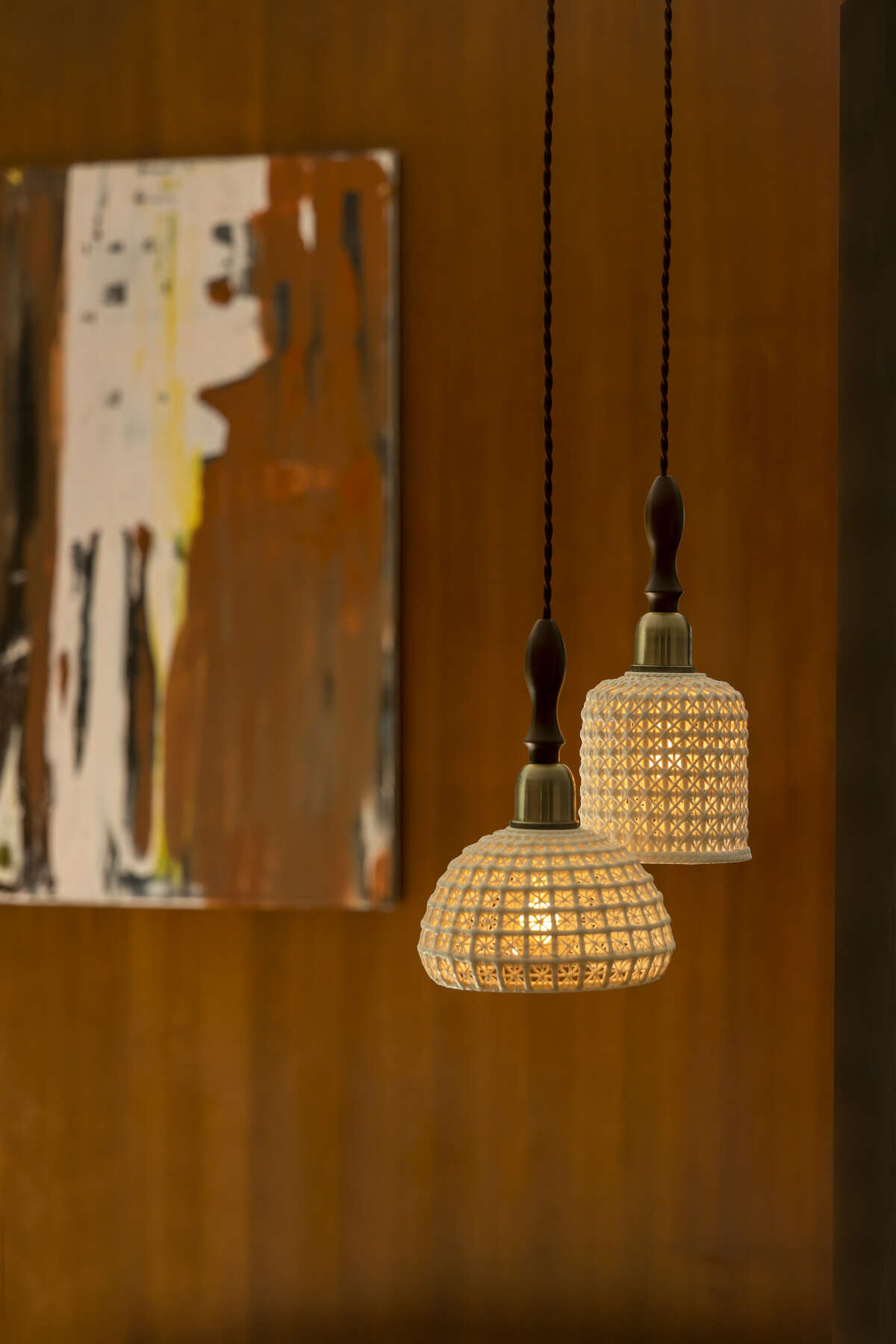 Lampa wisząca POPPY z drewnianym wykończeniem Dutchbone    Eye on Design