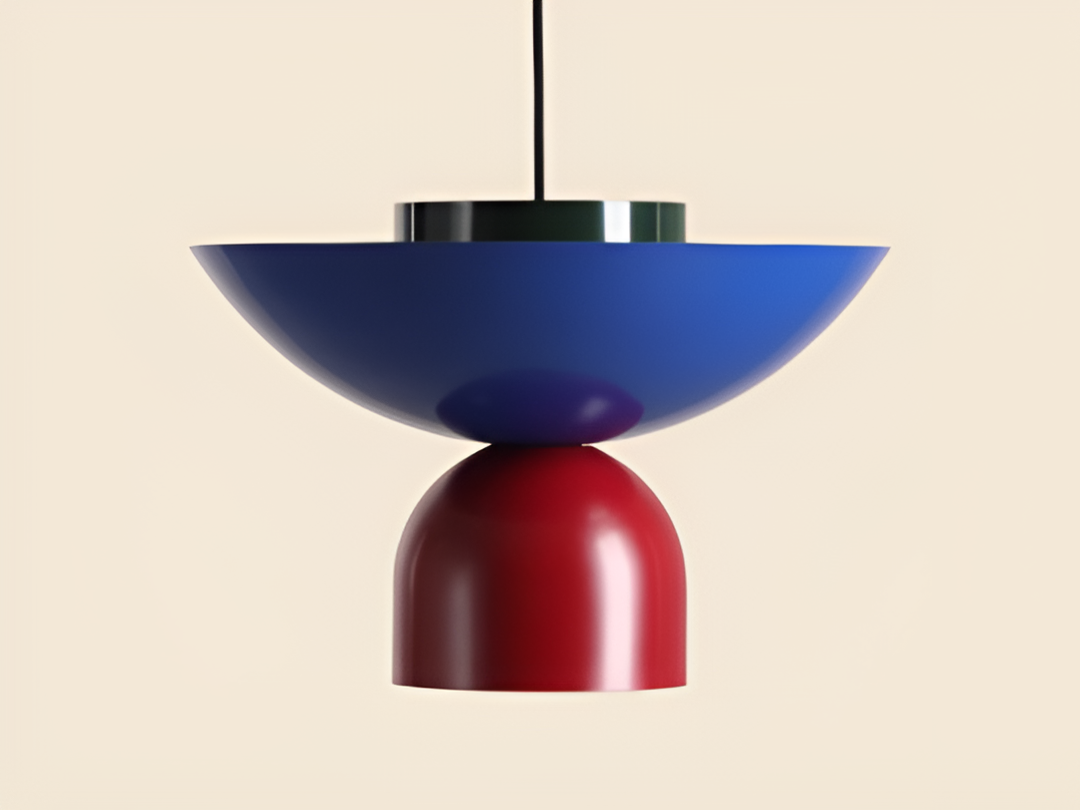 Lampa wisząca ILIA niebieski z czerwonym
