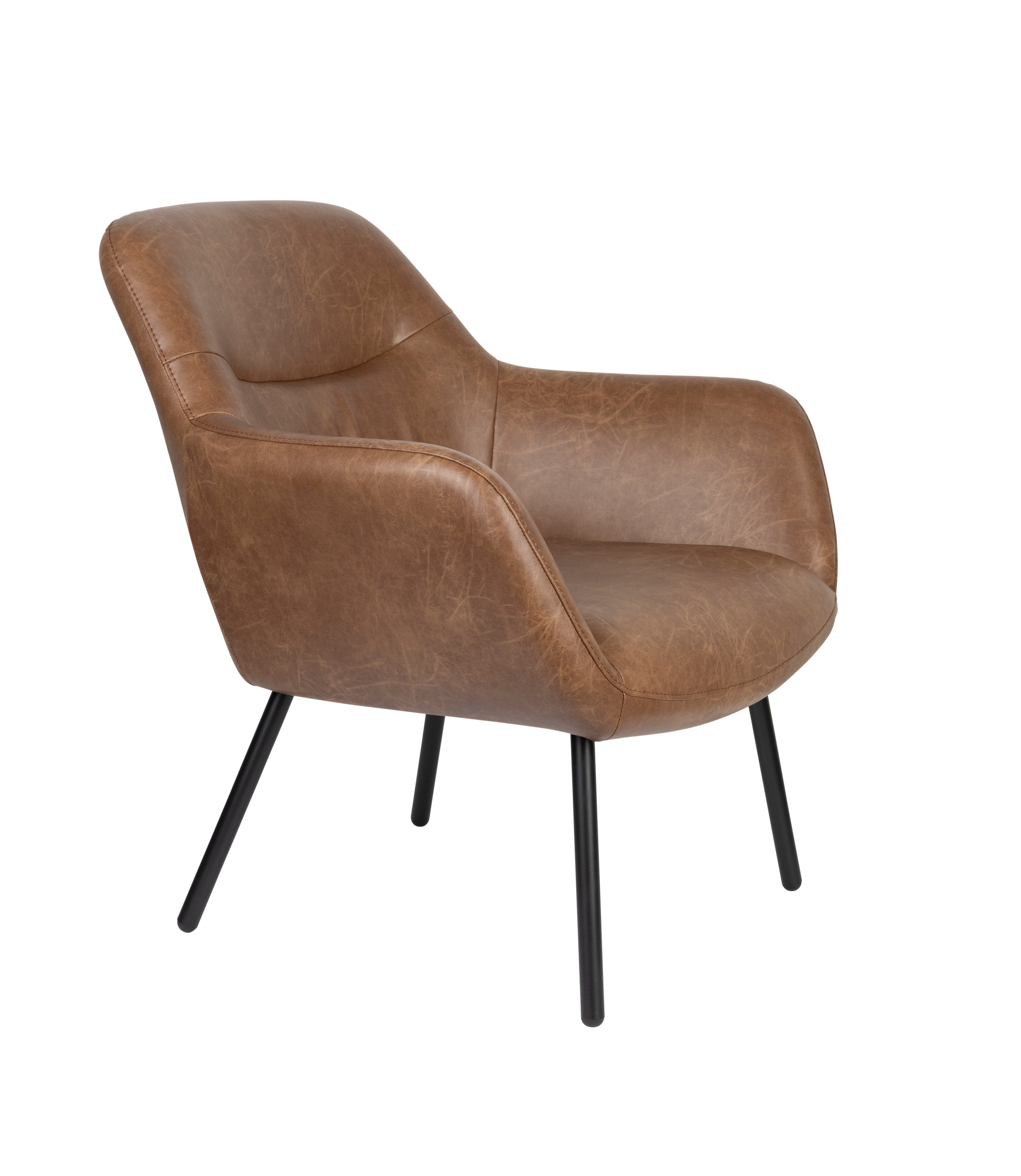 Dude chair brown ecological leather