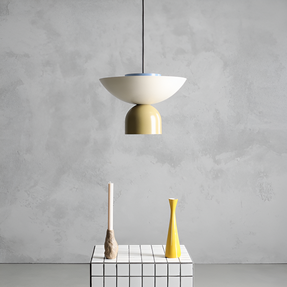 Lampa wisząca ILIA kremowy z pistacjowym
