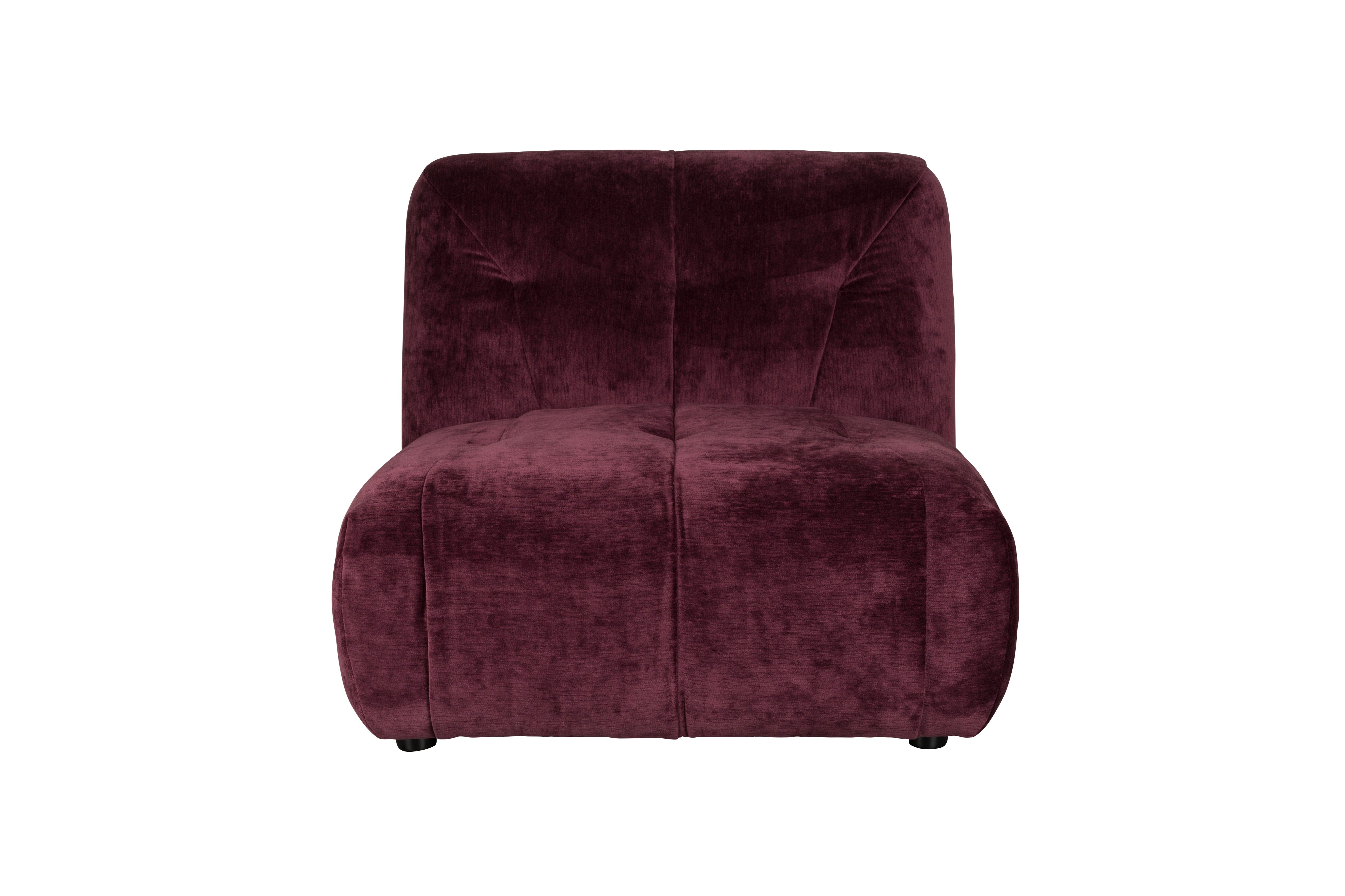 Sofa modułowa GIADA - element 1-osobowy śliwkowy welur