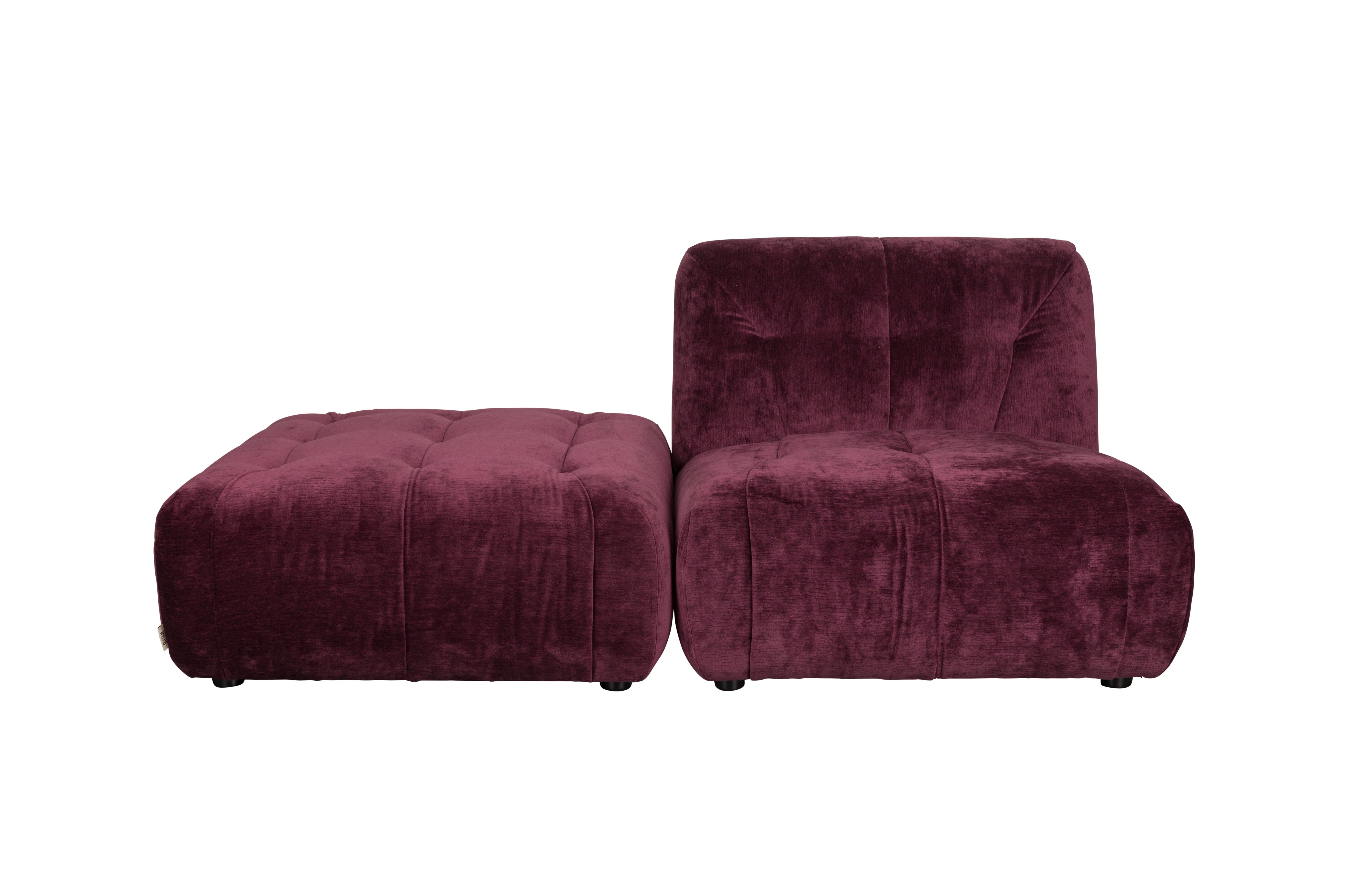 Sofa modułowa GIADA - element 1-osobowy śliwkowy welur