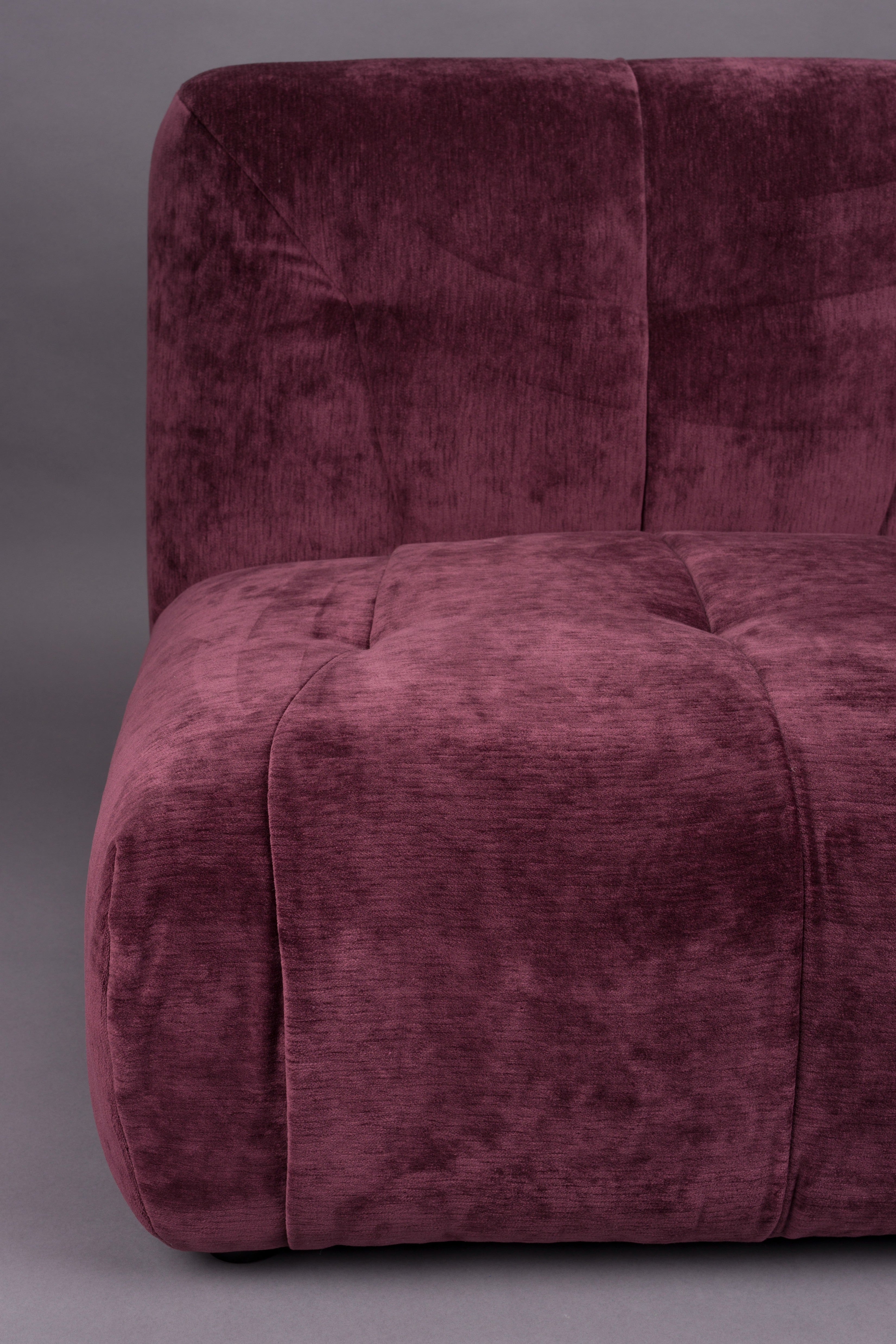 Sofa modułowa GIADA - element 1-osobowy śliwkowy welur