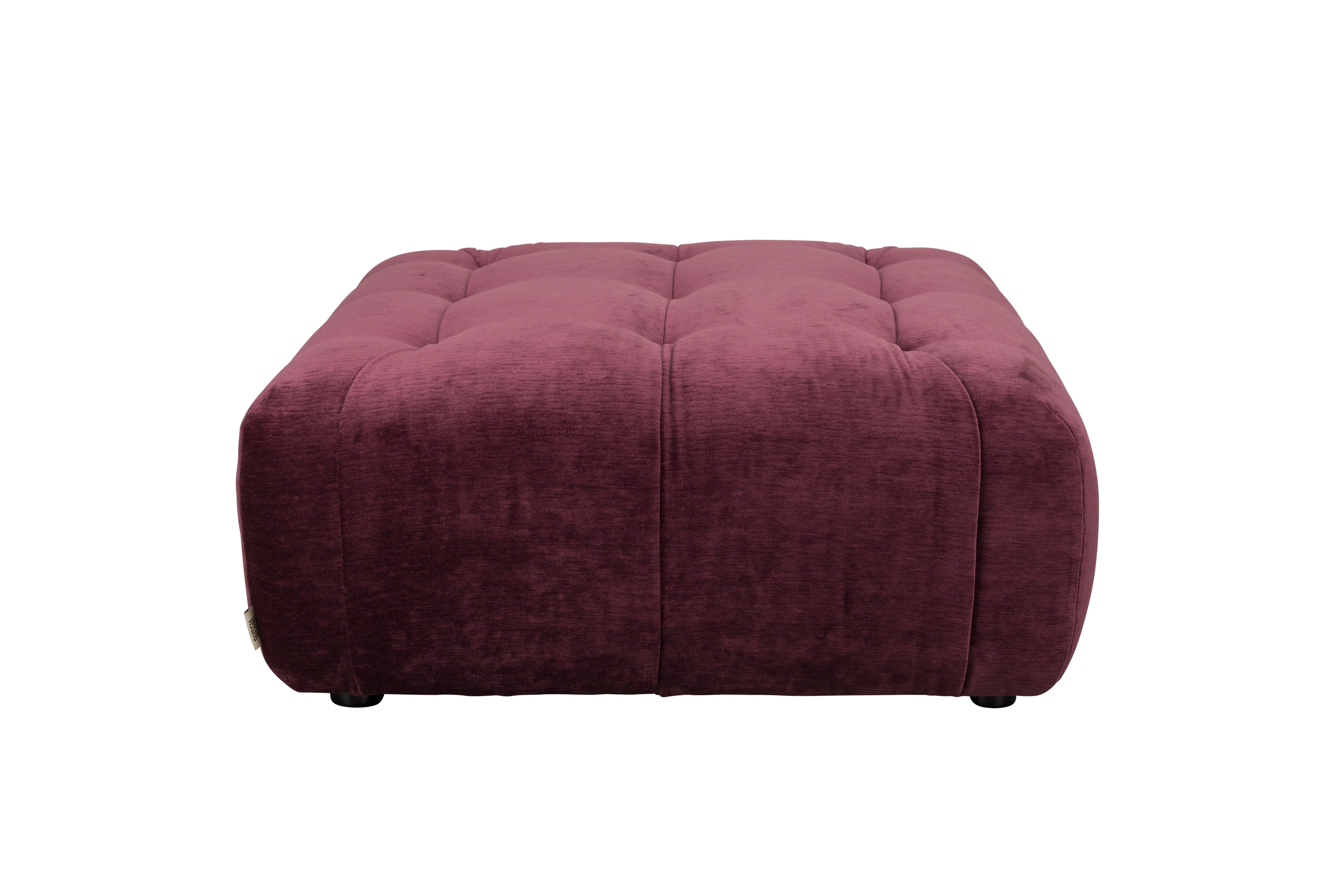 Puf GIADA pflaumenfarbener Velours