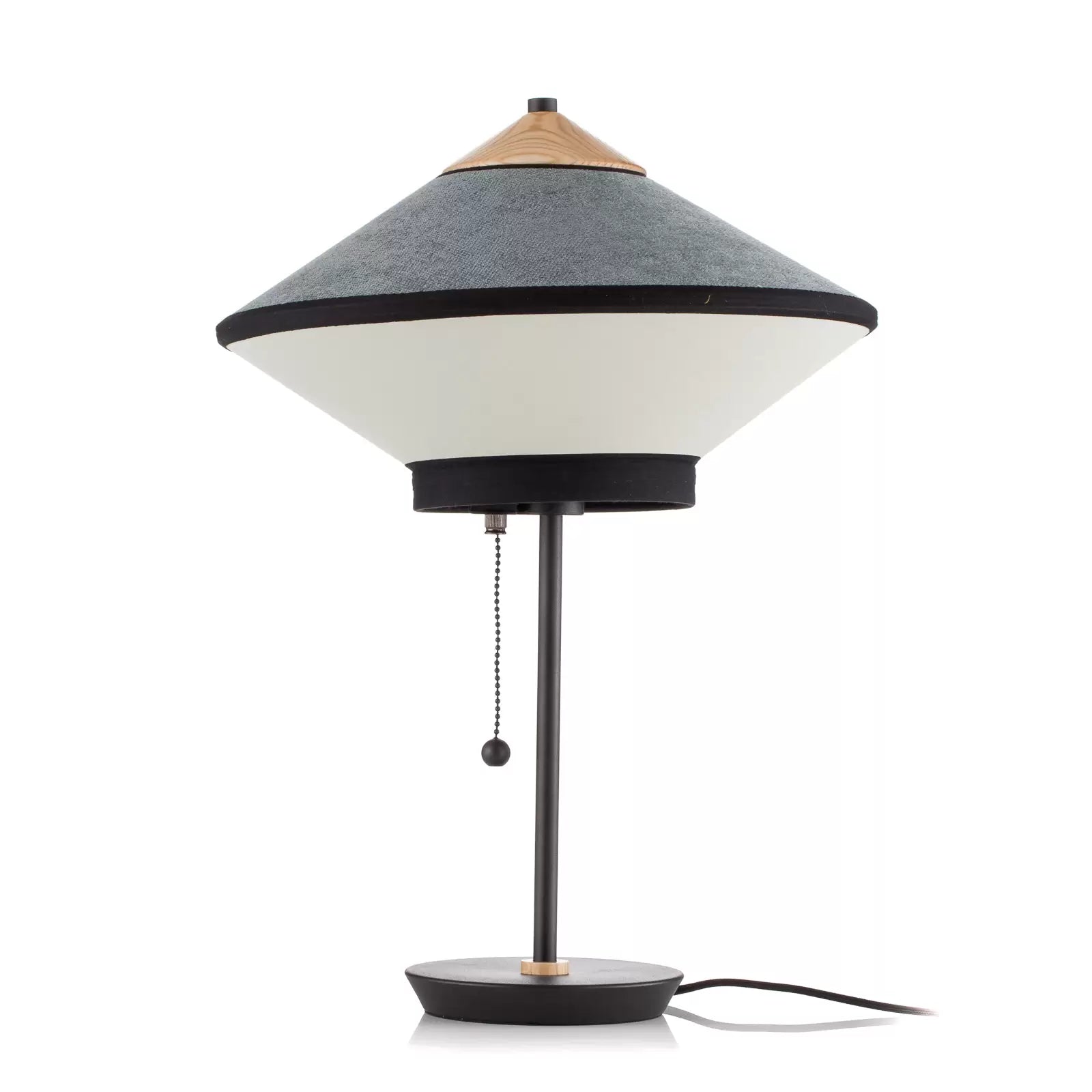 Blue cymbal table lamp