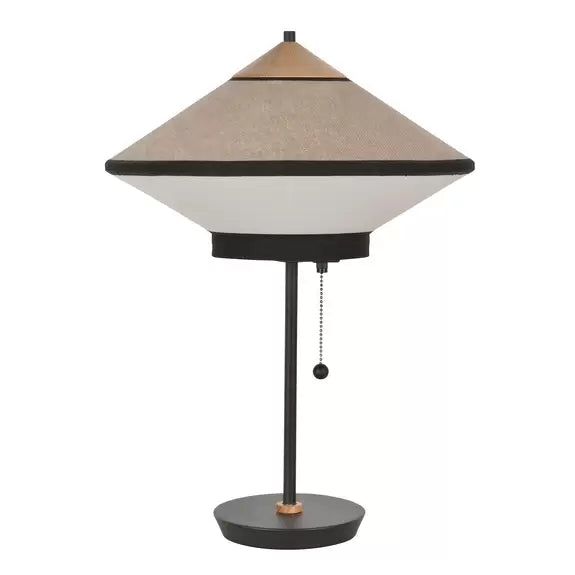 Beige cymbal table lamp