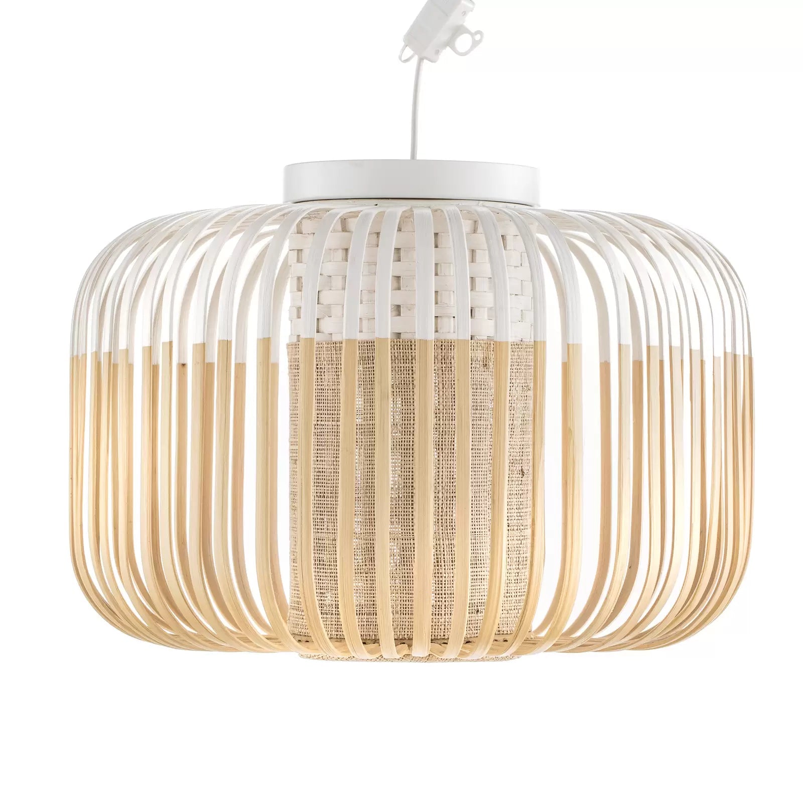 Bamboo ceiling lamp white