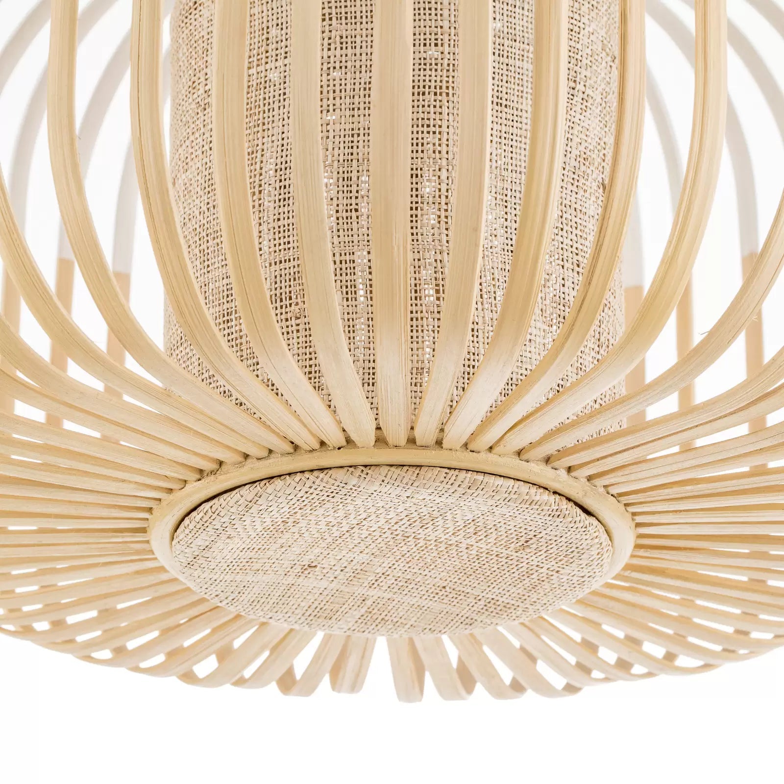 Bamboo ceiling lamp white