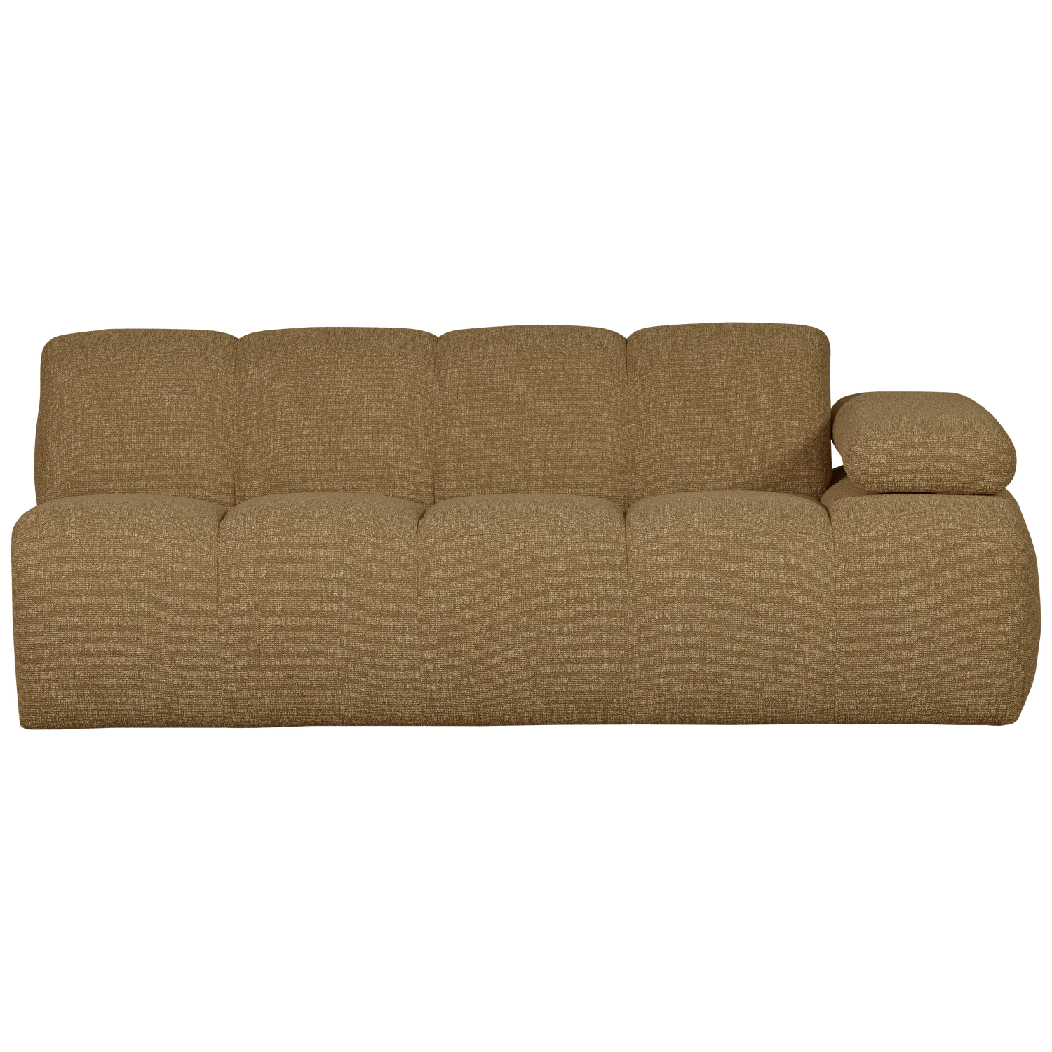 Sofa modułowa MOJO - element 2-osobowy prawostronny ciemny miodowy bouclé