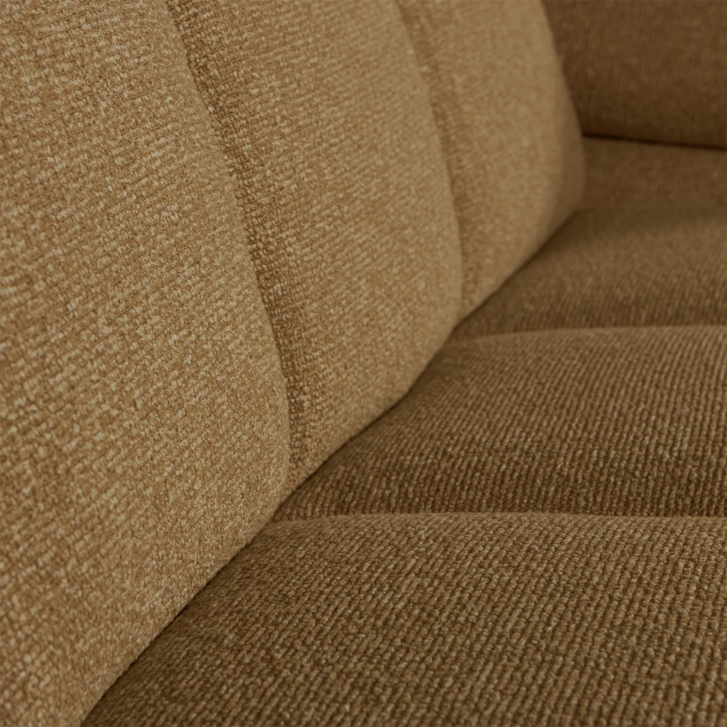 Sofa modułowa MOJO - element 2-osobowy prawostronny ciemny miodowy bouclé