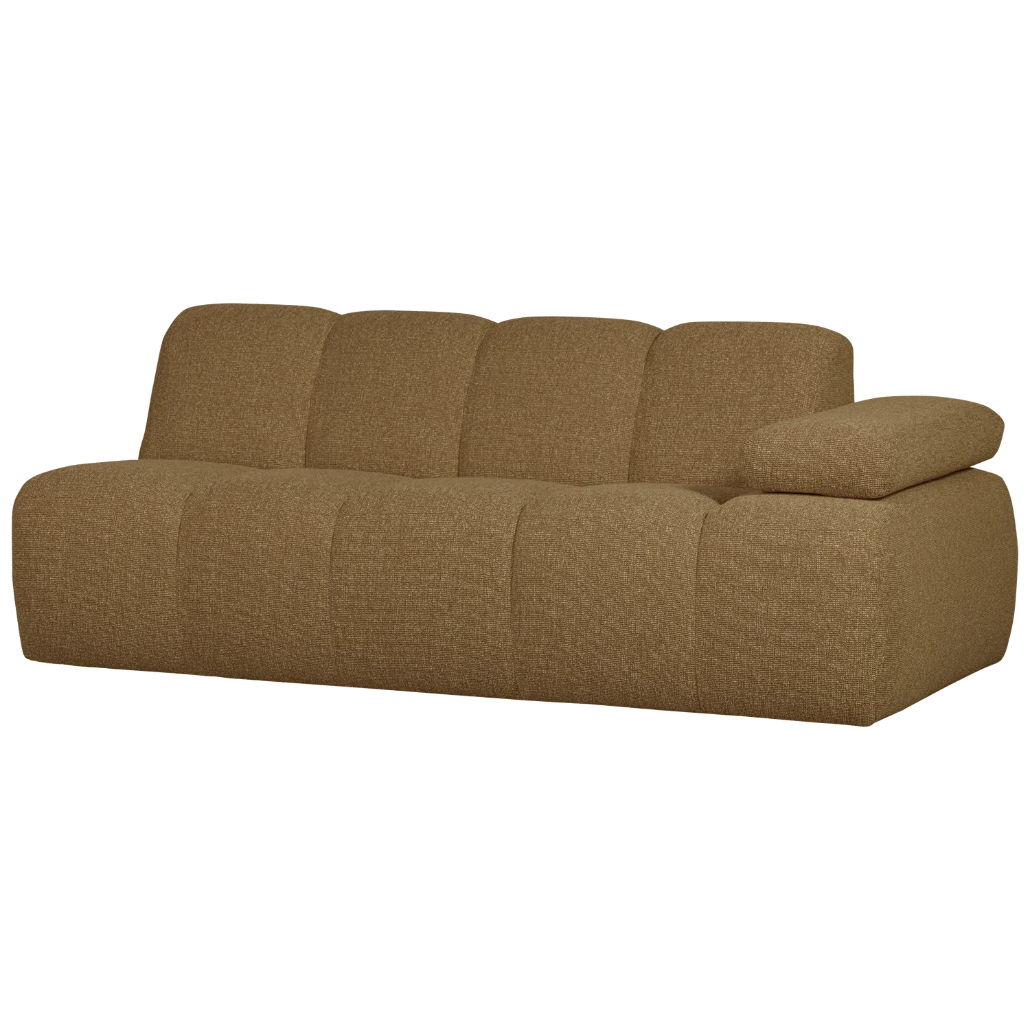 Sofa modułowa MOJO - element 2-osobowy prawostronny ciemny miodowy bouclé