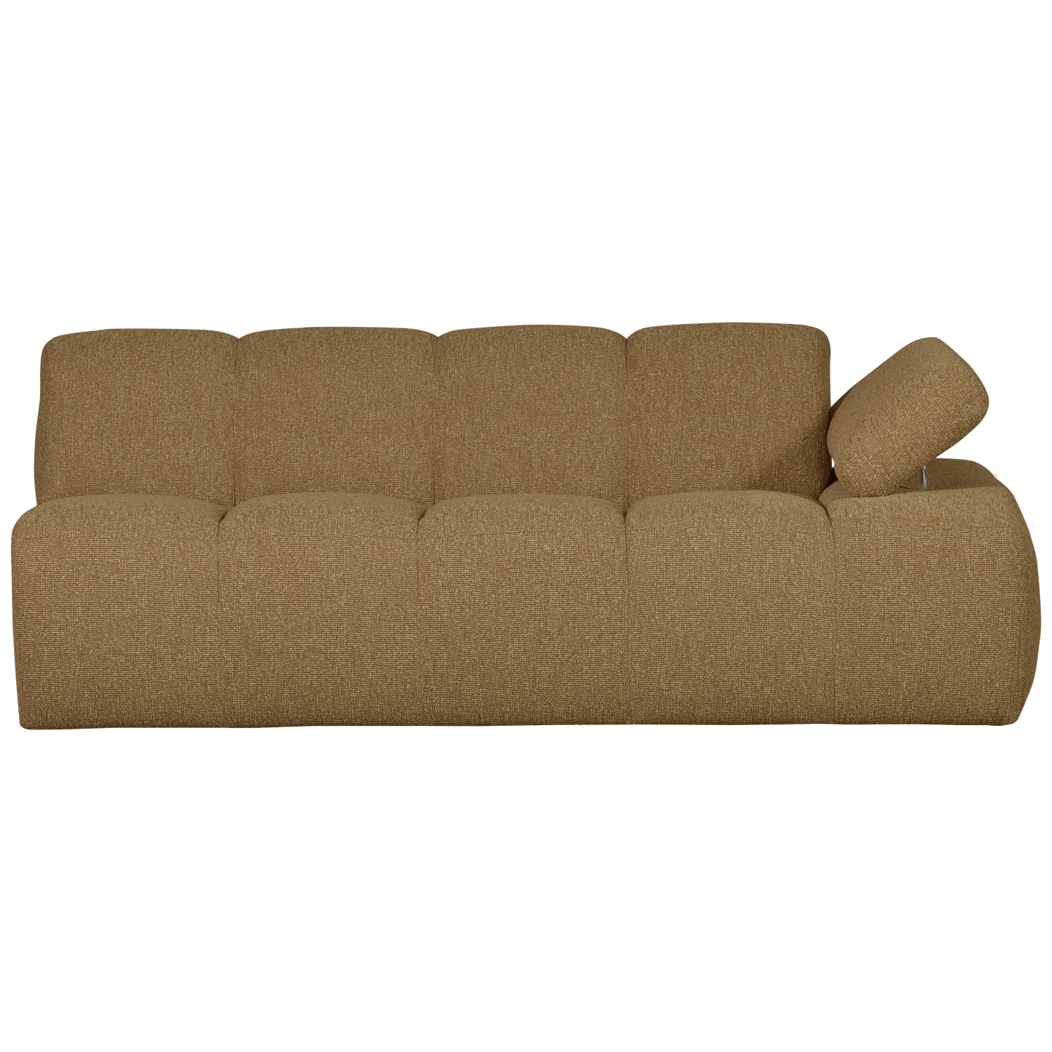 Sofa modułowa MOJO - element 2-osobowy prawostronny ciemny miodowy bouclé