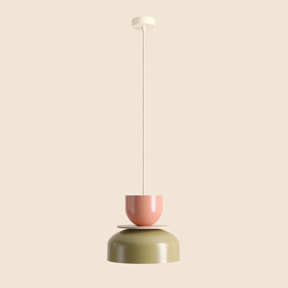 Lampa wisząca UTO koralowy z pistacjowym