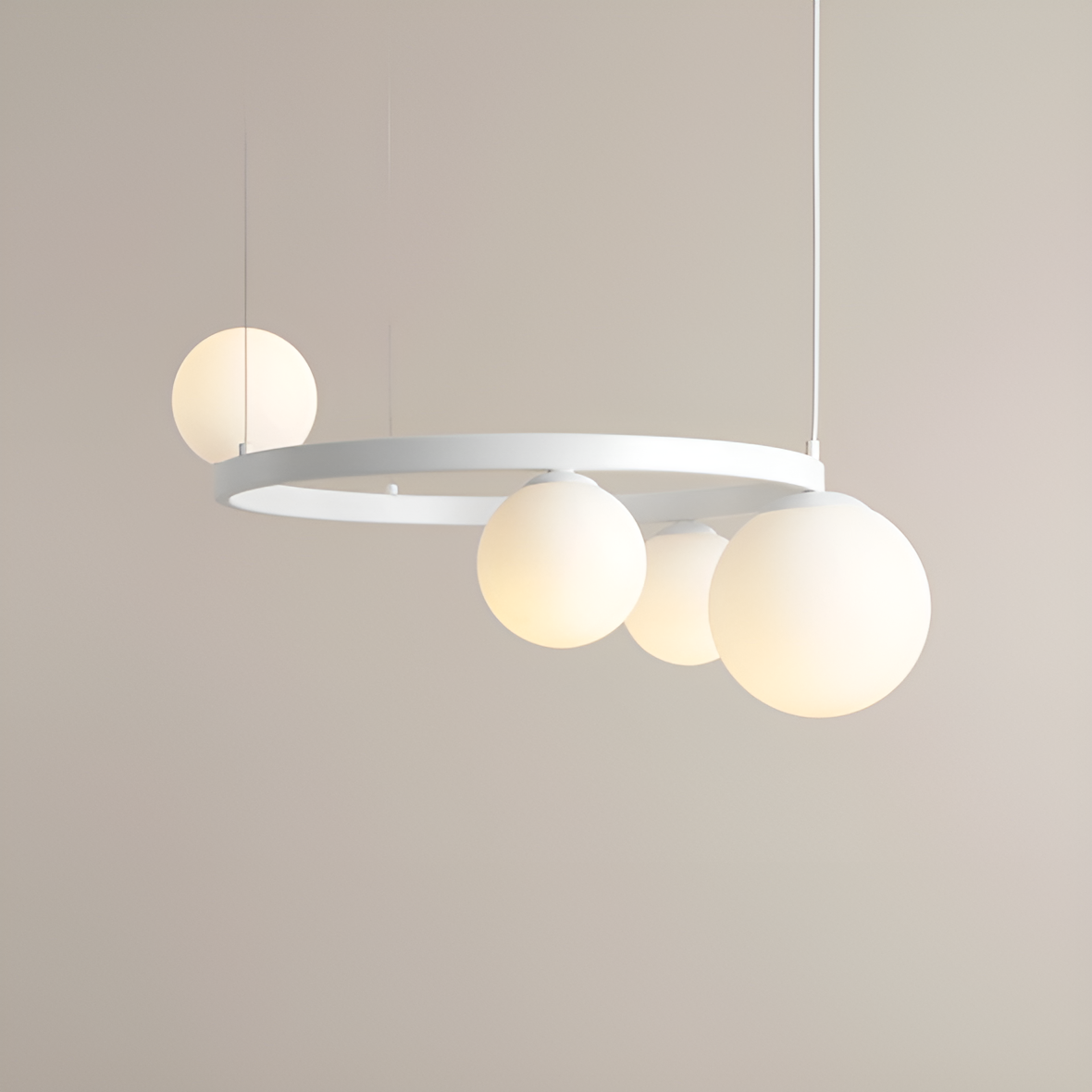 Lampa wisząca GARDA QUATRO RING biały