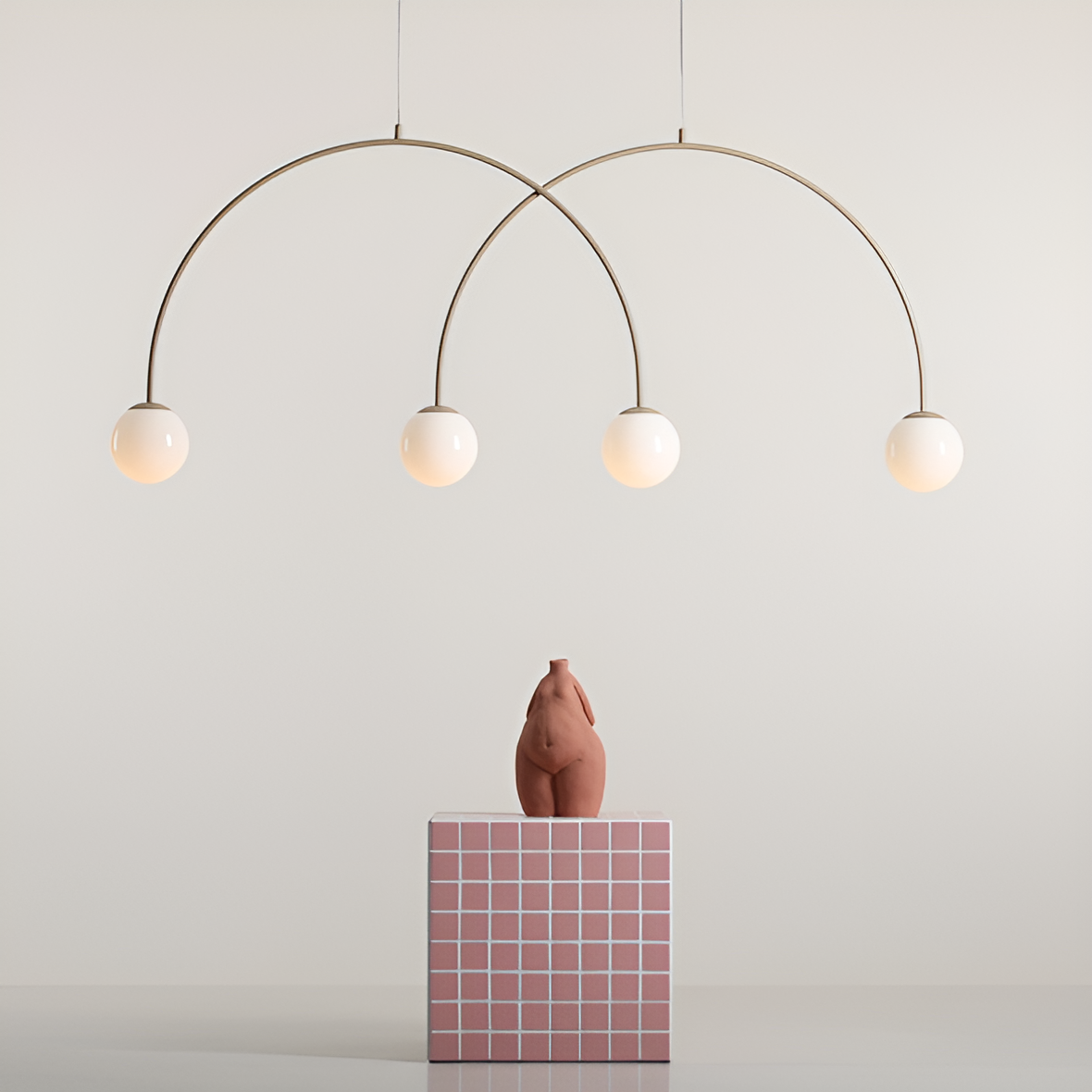 Lampa wisząca UNA DUO beżowy
