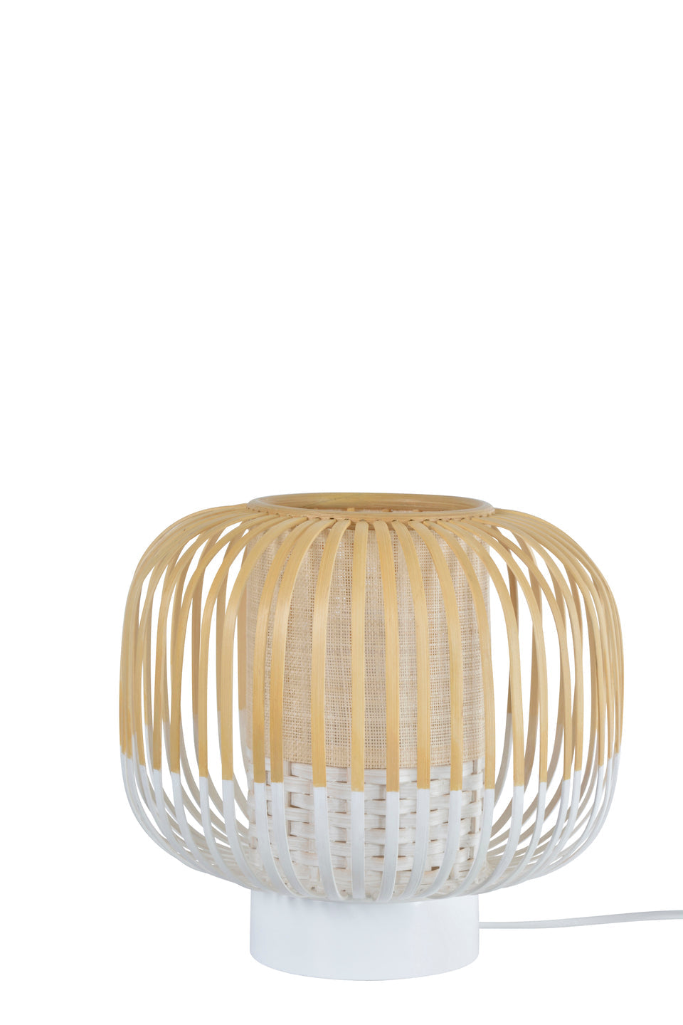 Bamboo white table lamp