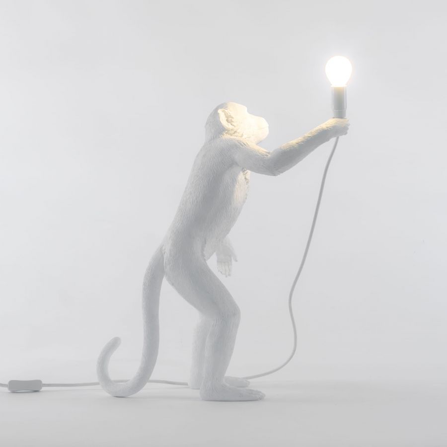 Lampa stołowa MONKEY STANDING biały