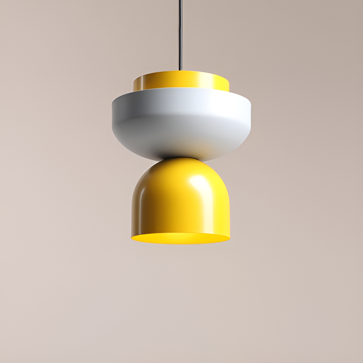 Lampa wisząca ULIA żółty z szarym