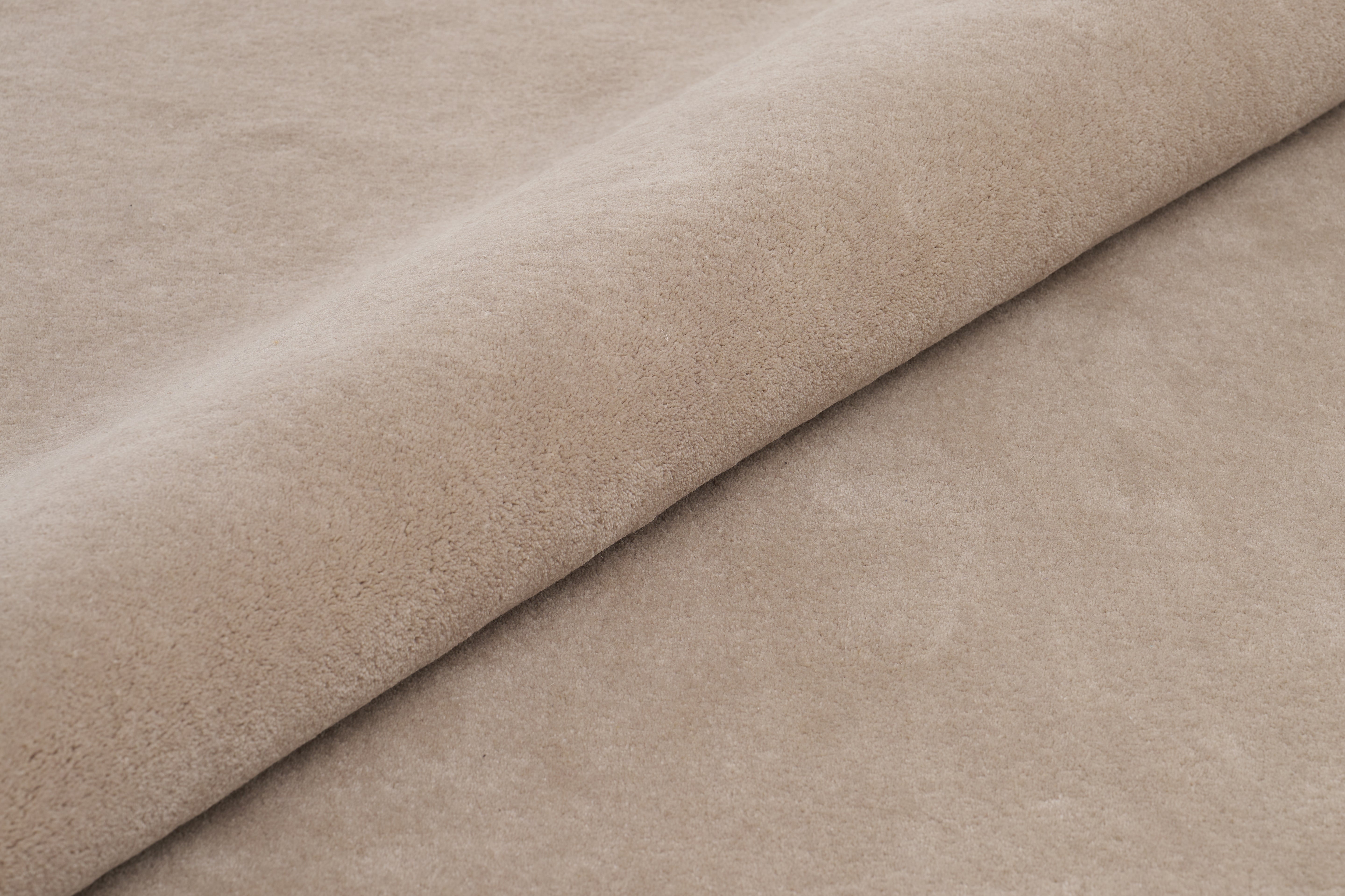 Runder Teppich LAILA beige mit Schwarz