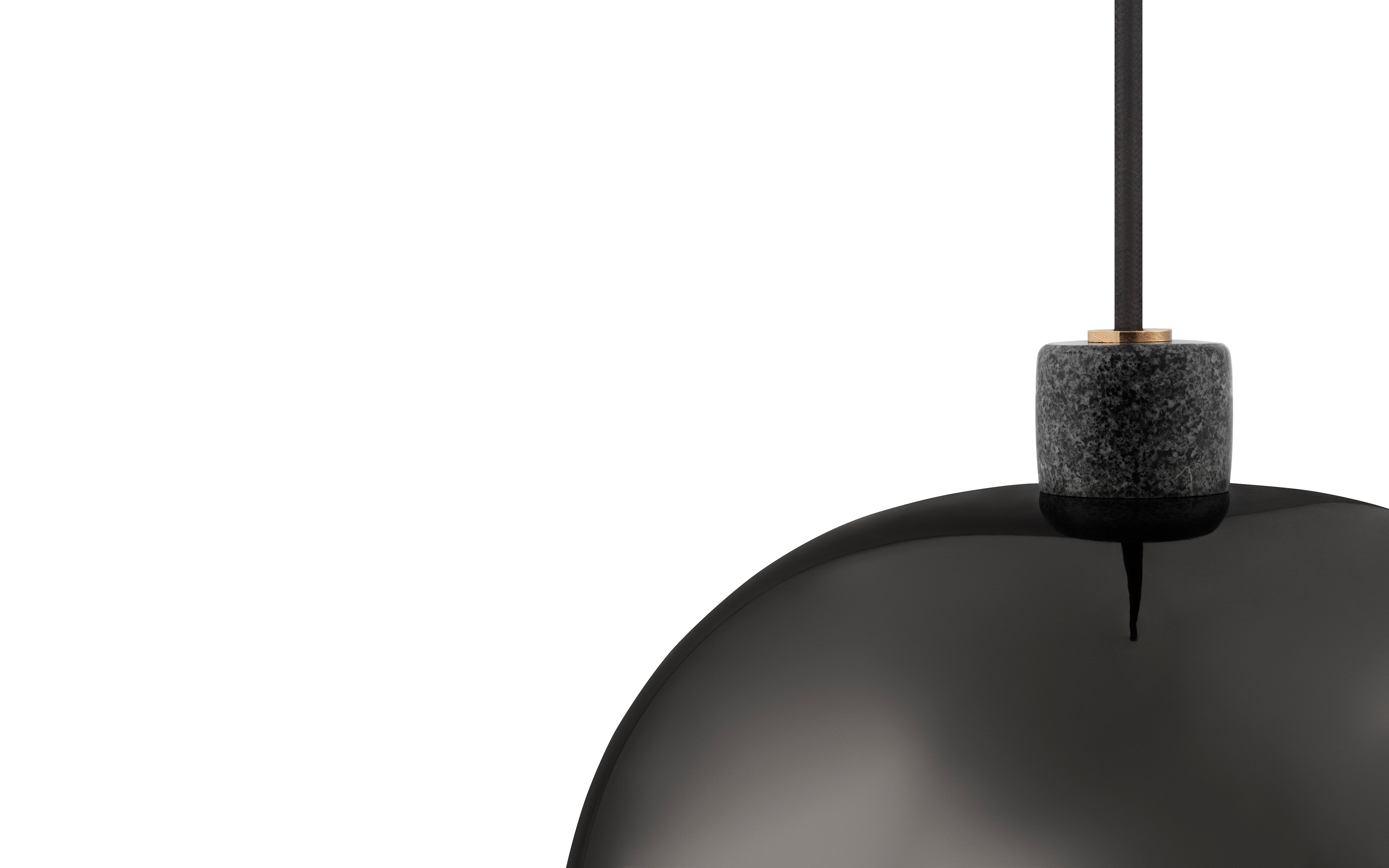 GRANT black pendant lamp with black granite