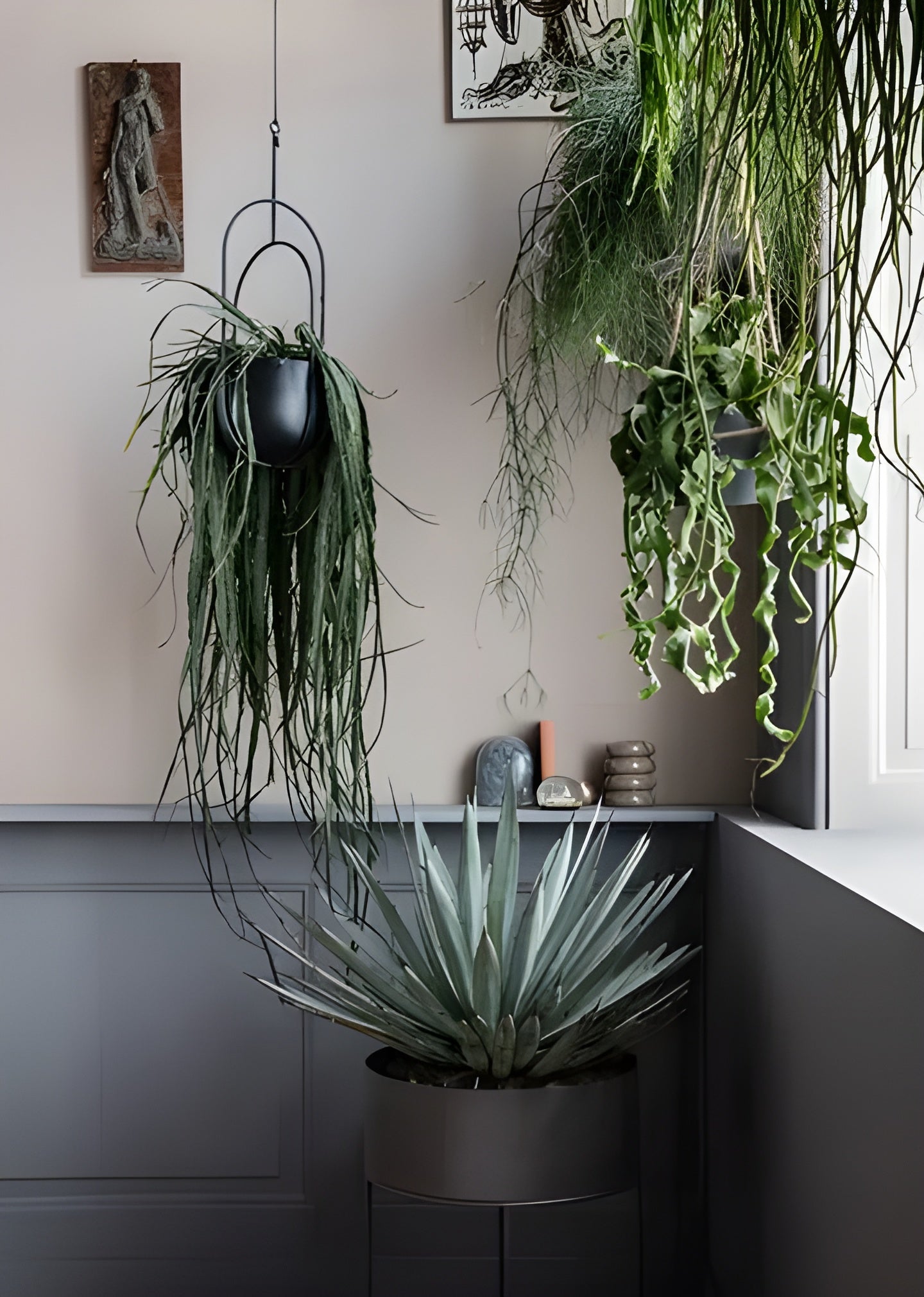 Wisząca doniczka HANGING DECO POT czarny