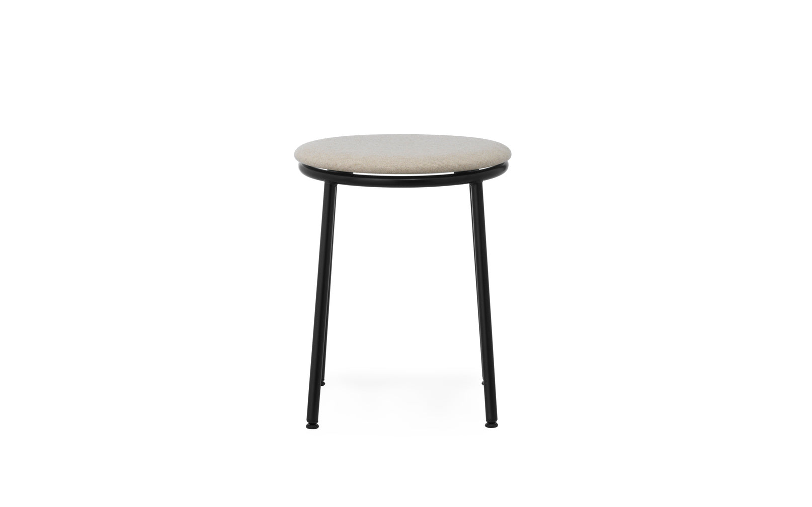 Circa beige stool with a black base