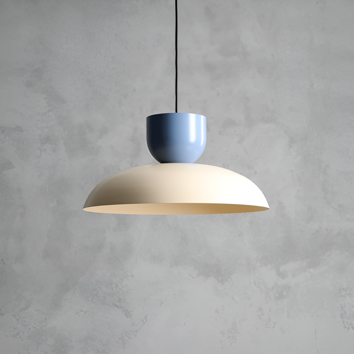 Lampa wisząca ELLA kremowy z niebieskim