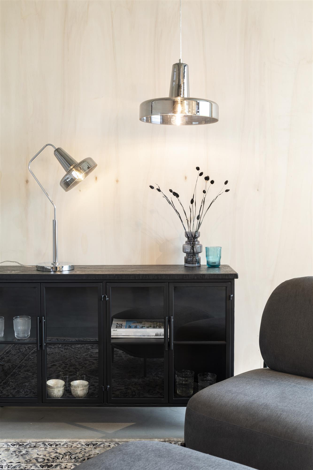 Lampa wisząca ANSHIN dymione szkło