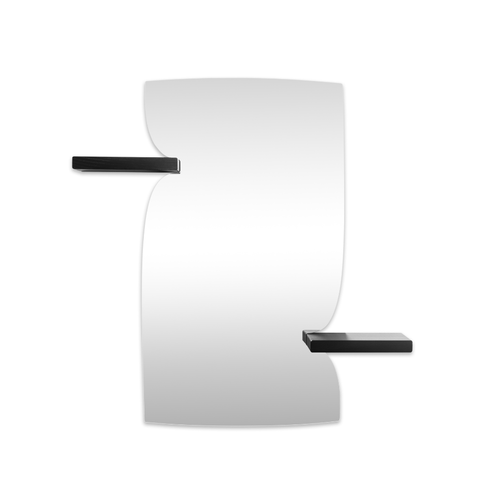 Lustro ścienne z półką MORPHED drewno jesionowe