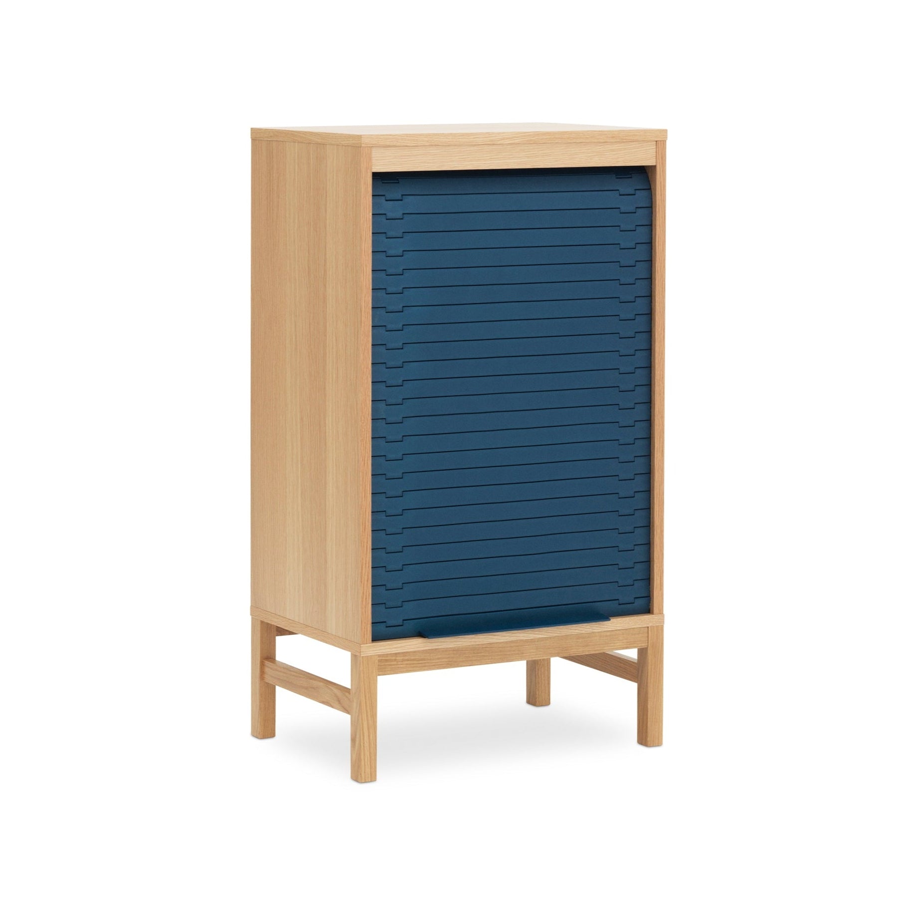 Dark blue jalousy cabinet