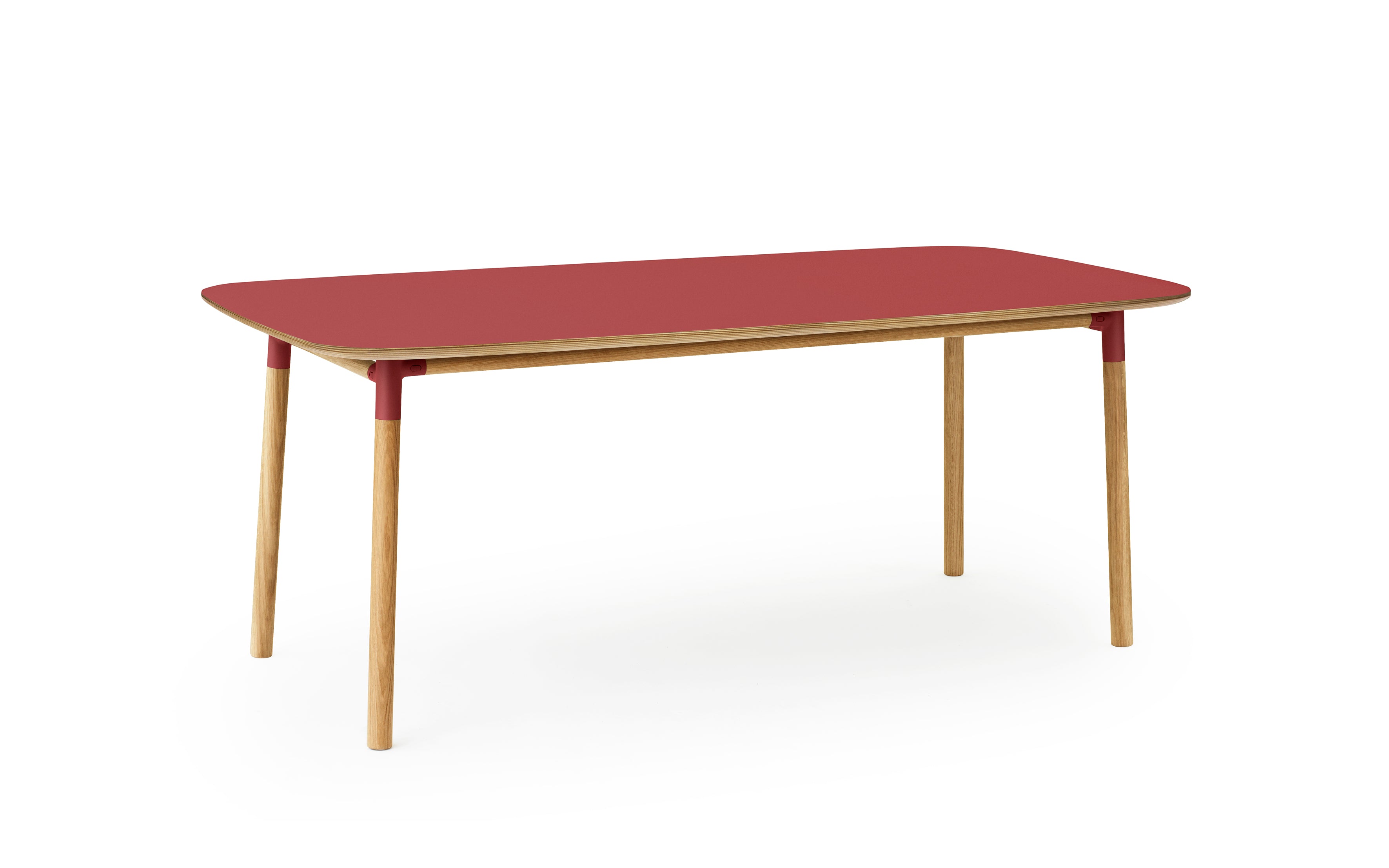 Form table red top with an oak base