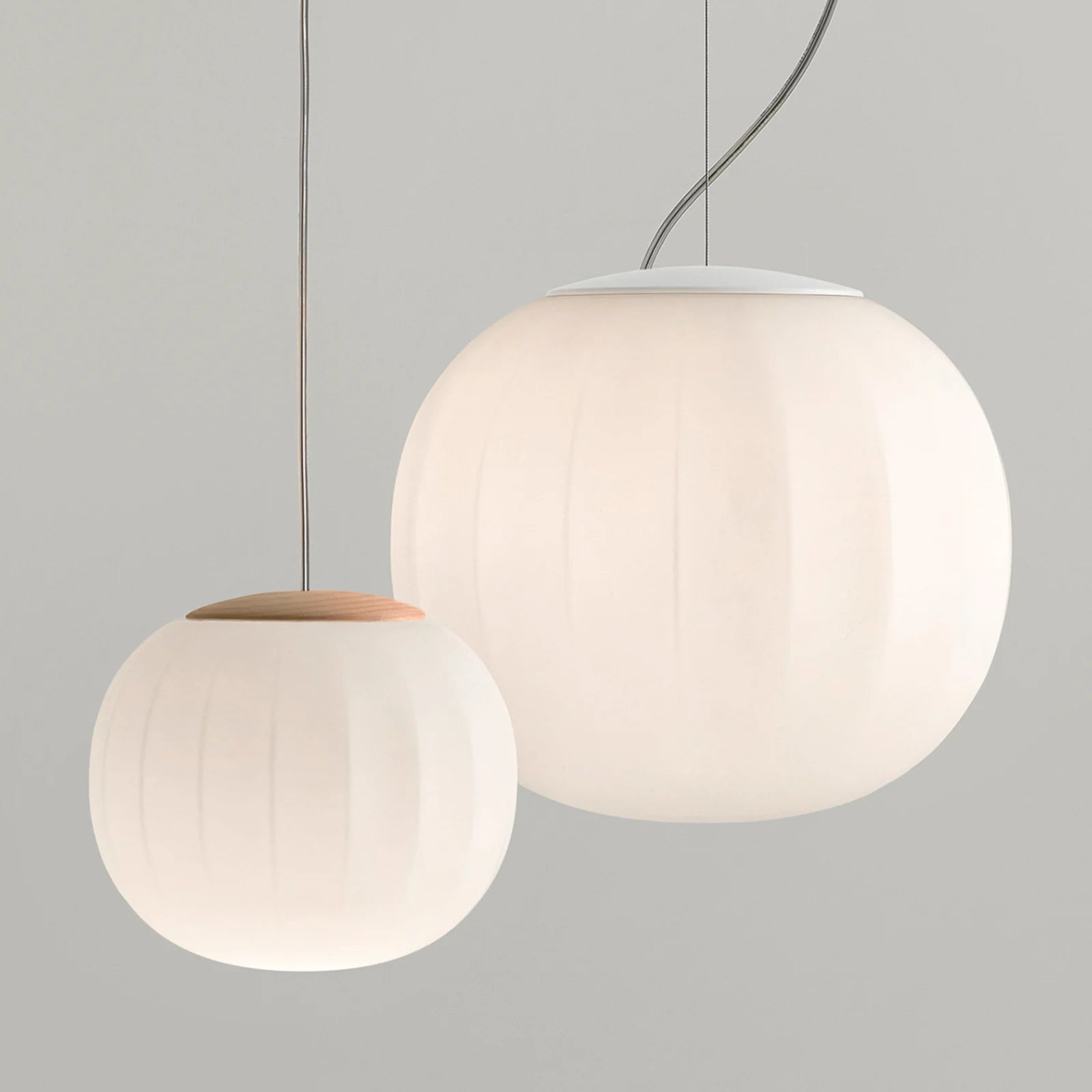 Solid white hanging lamp