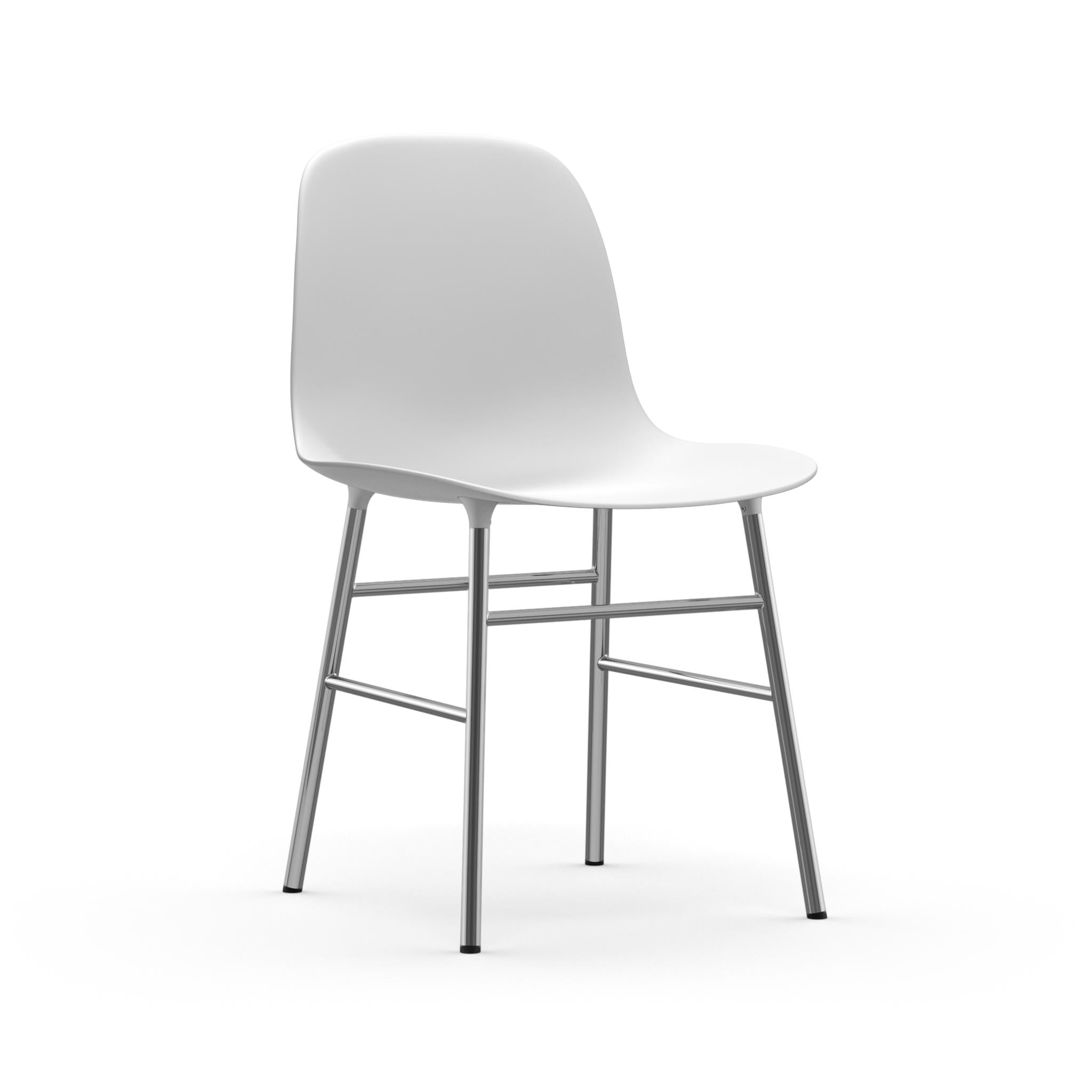 Chair of Form White with a chrome base