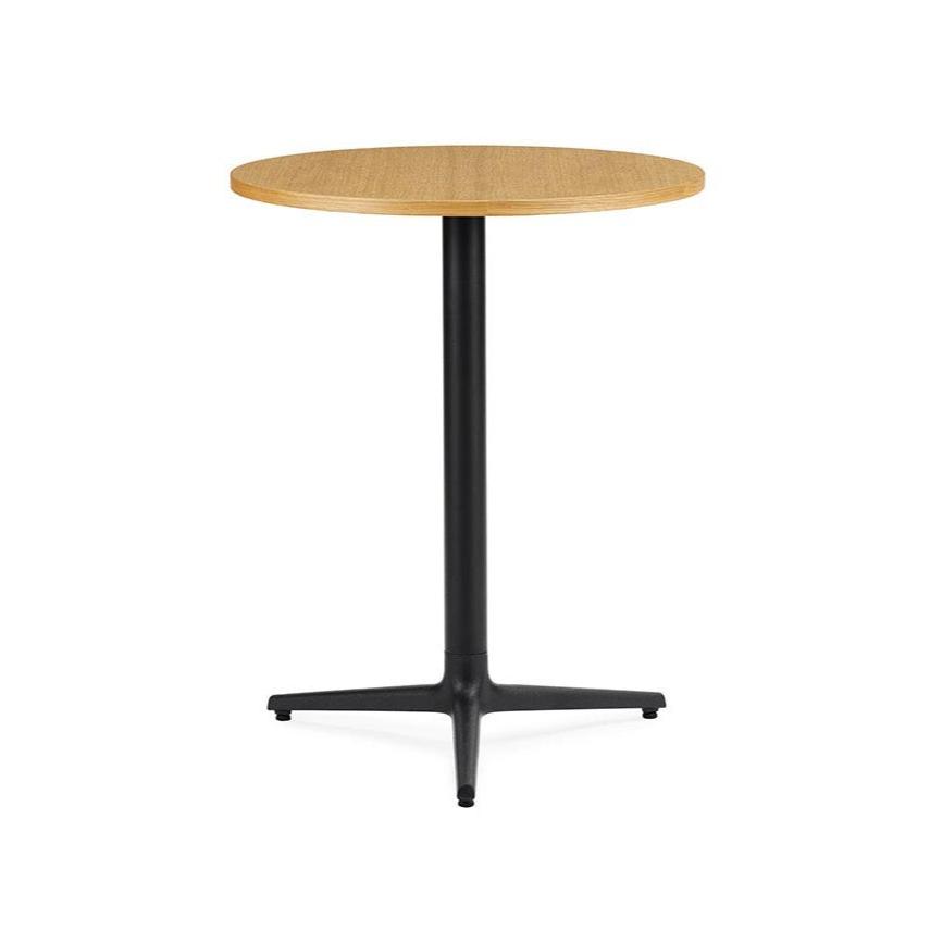 Cafe table Robbły allez wooden top with a black base
