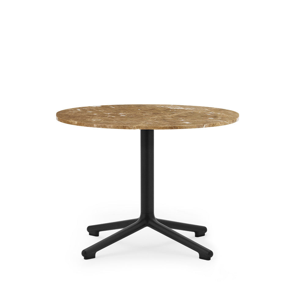 Coffee table Lunar sand marble top with a black base