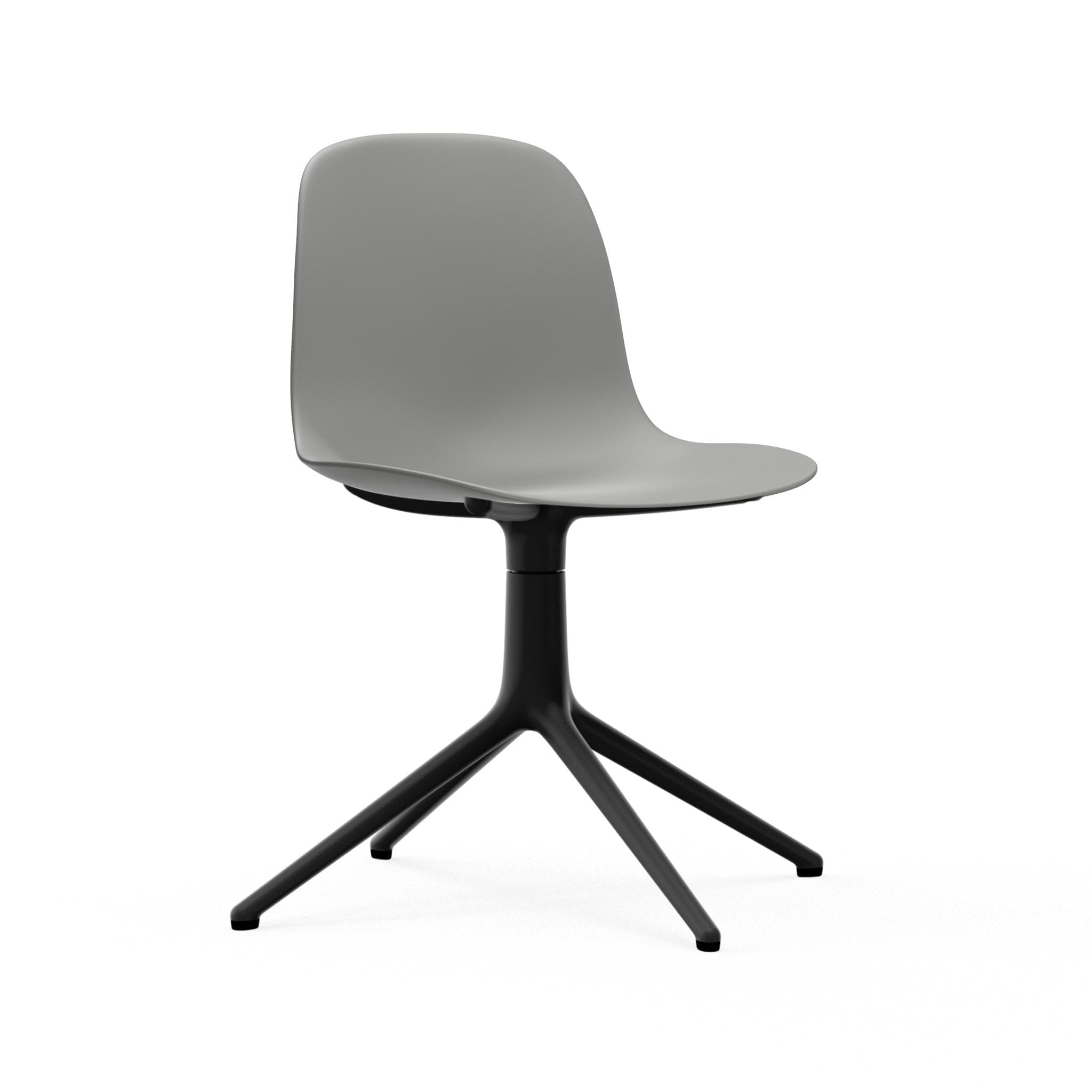 4l gray office chair with a black base