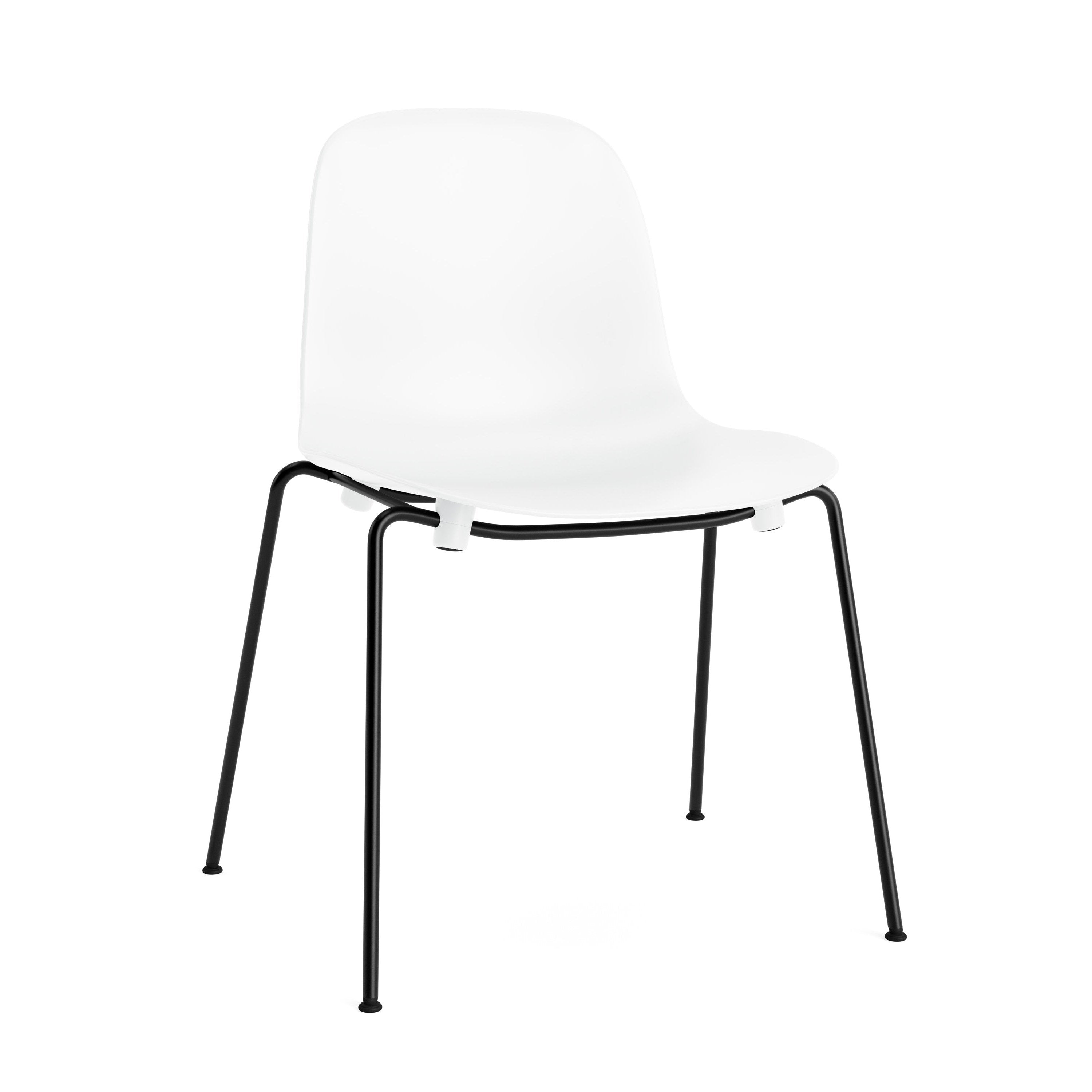 Chair of Forms Stacking White with a black base