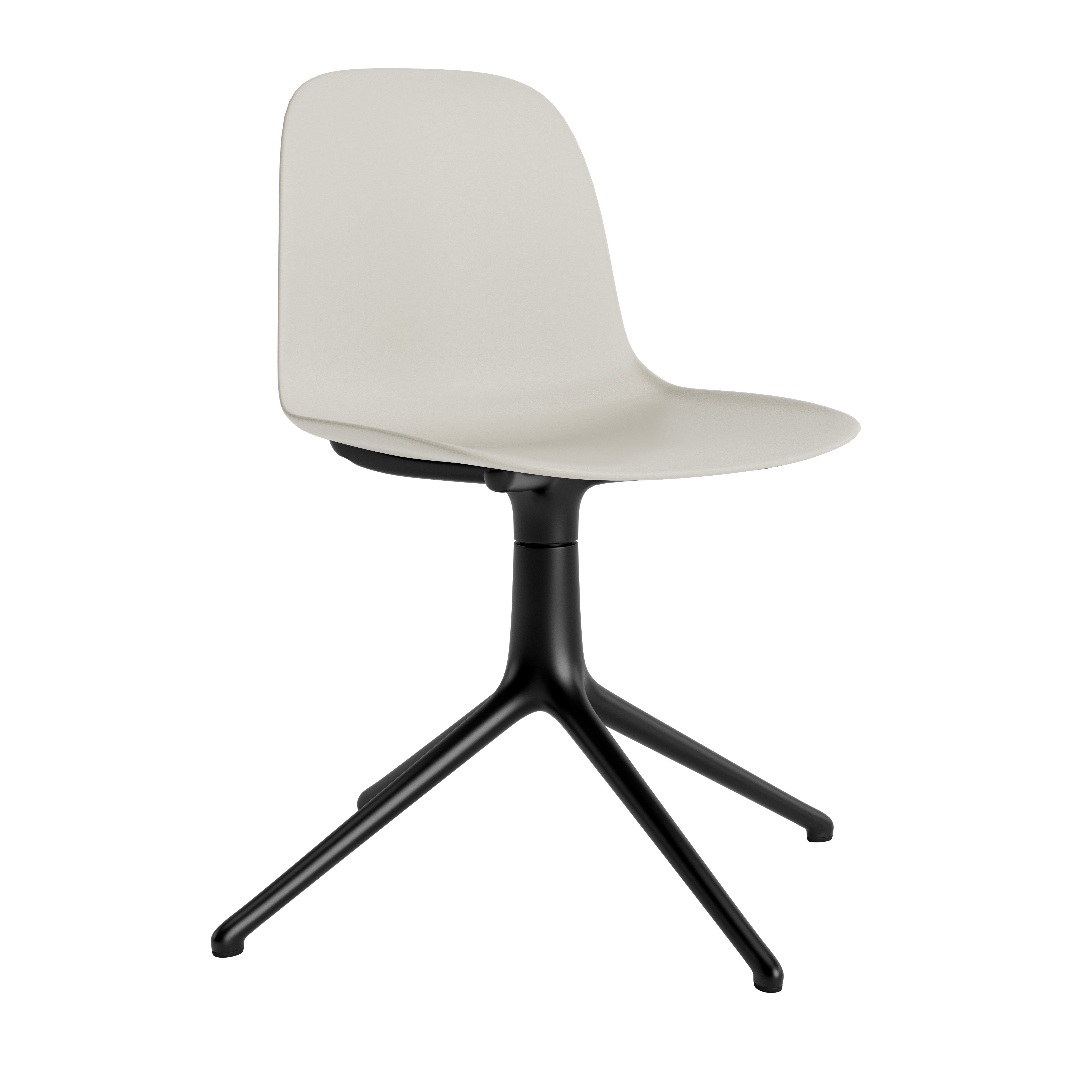 4l light gray office chair with a black base