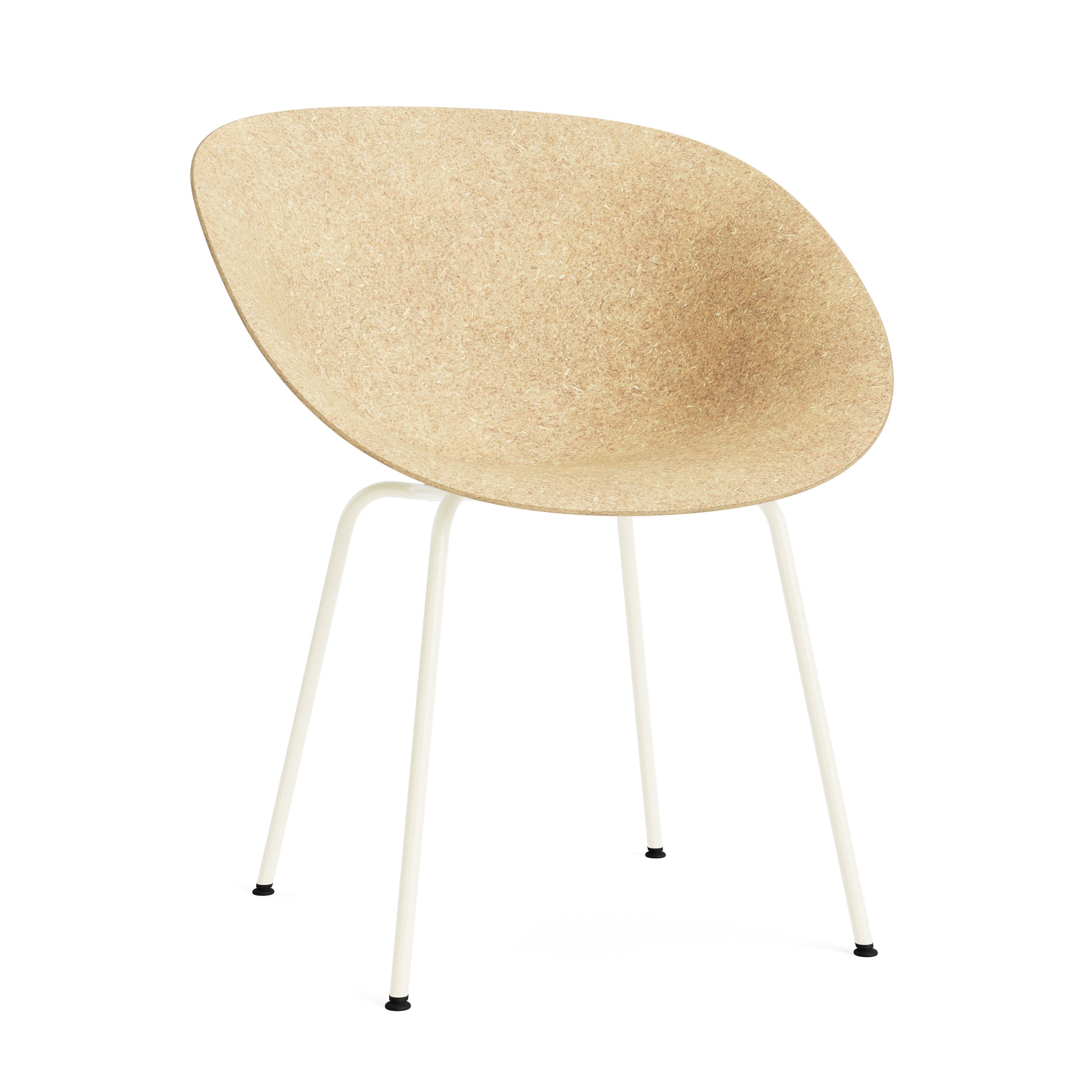 Mat chair Armchair Beige with a cream base [Ola]