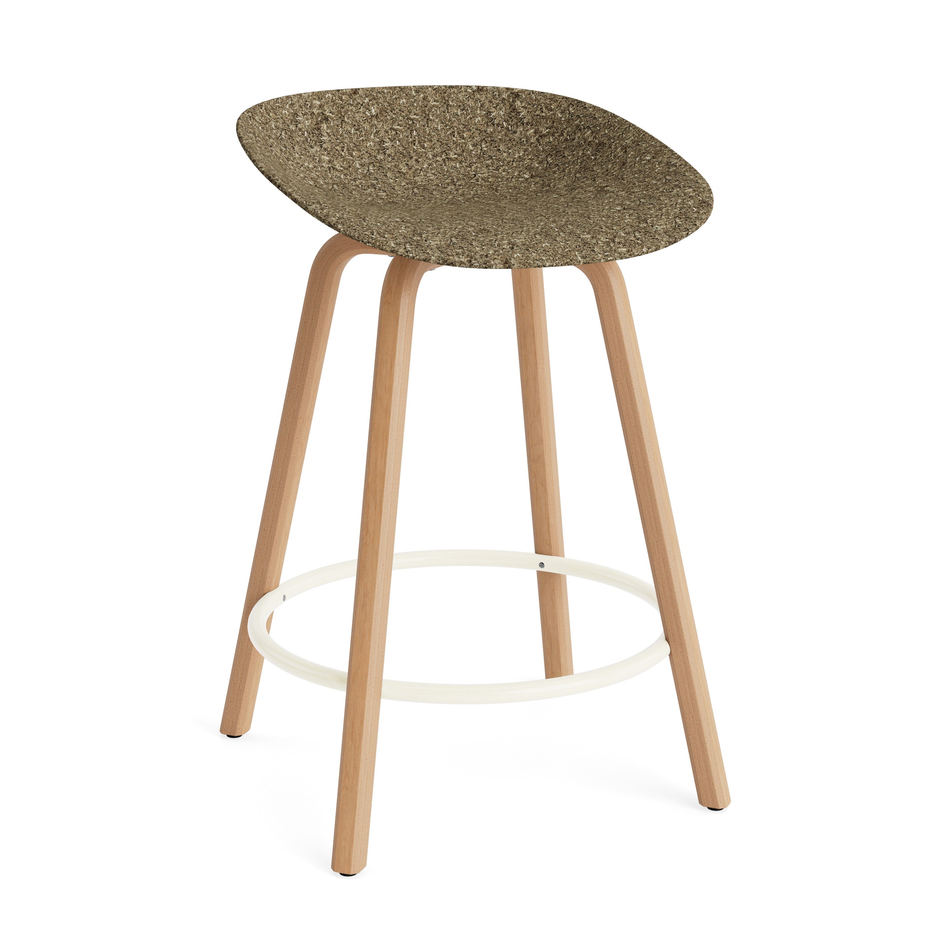 Green Mat Bar Chair with a beech base