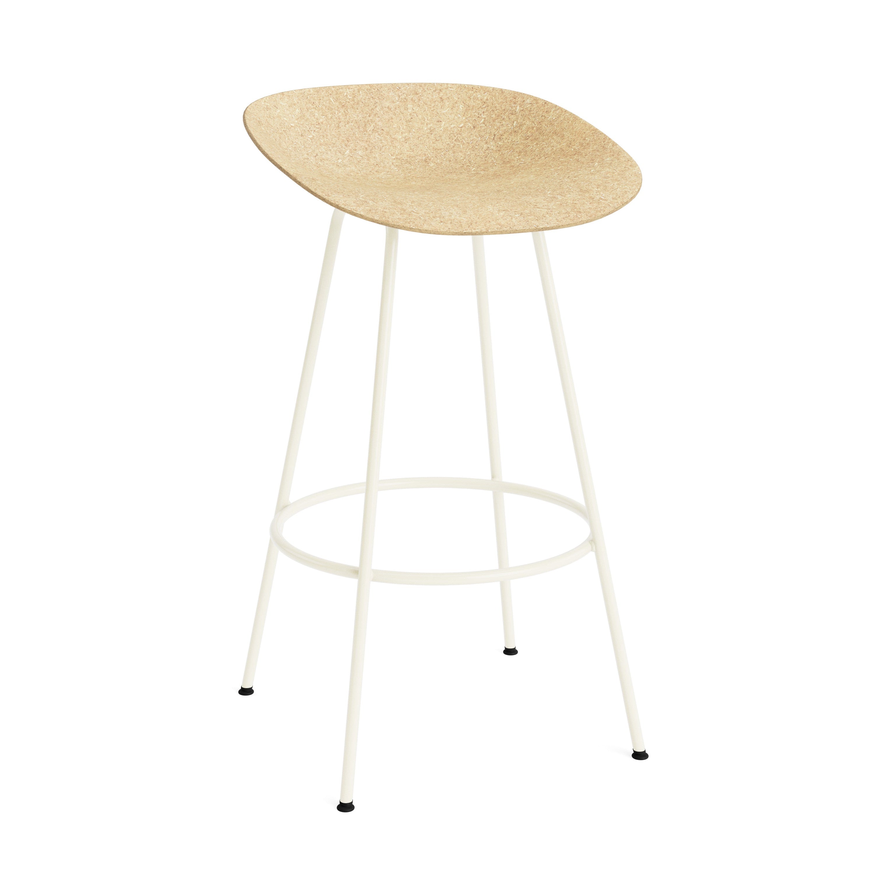 Bar chair Mat Beige with a cream base