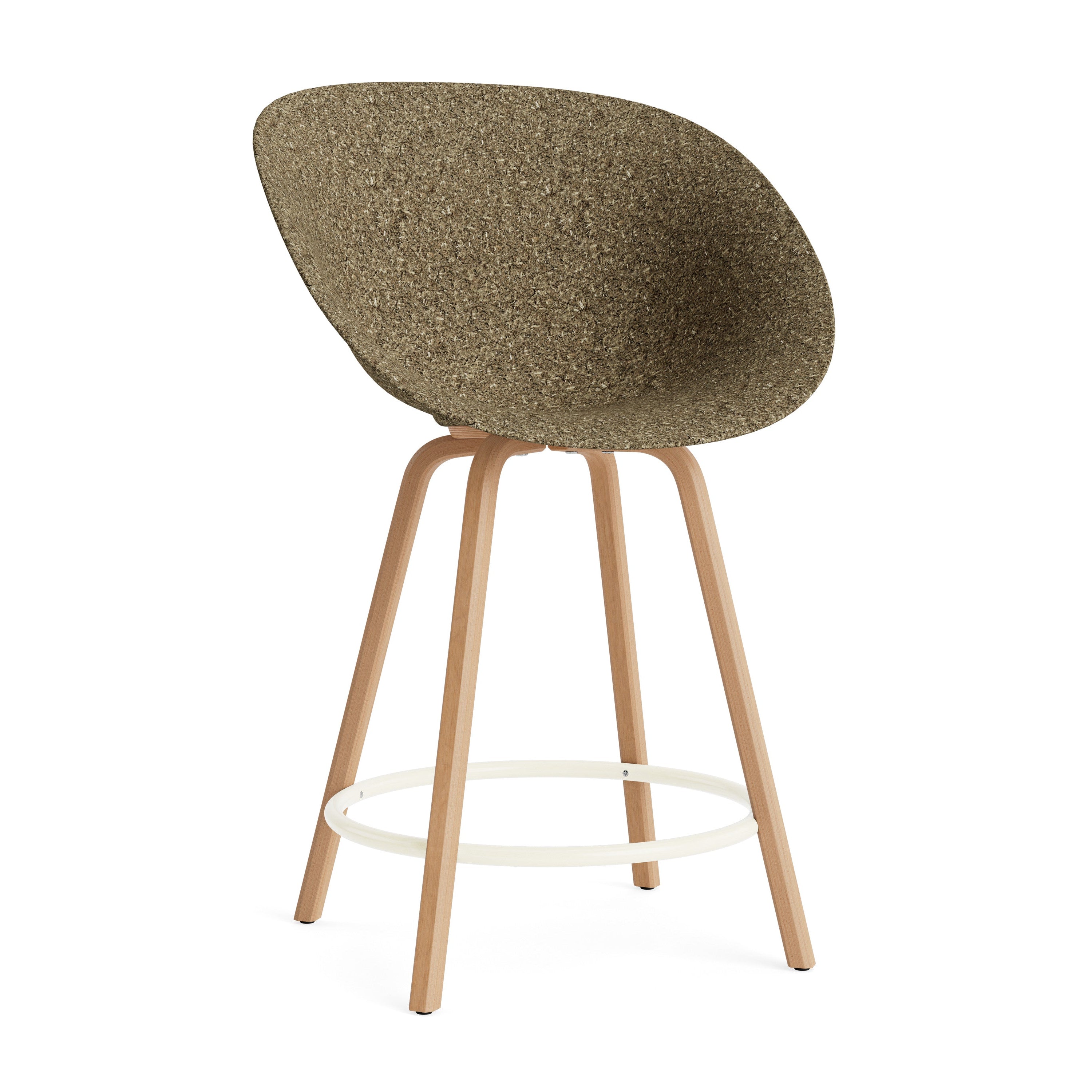 Armchair Green Mat Bar Chair with a beech base