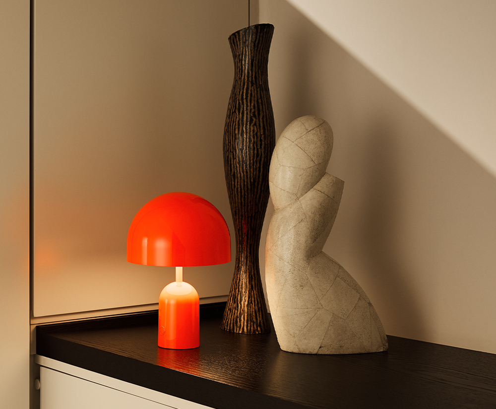 Tragbare Bell -Orange -Lampe