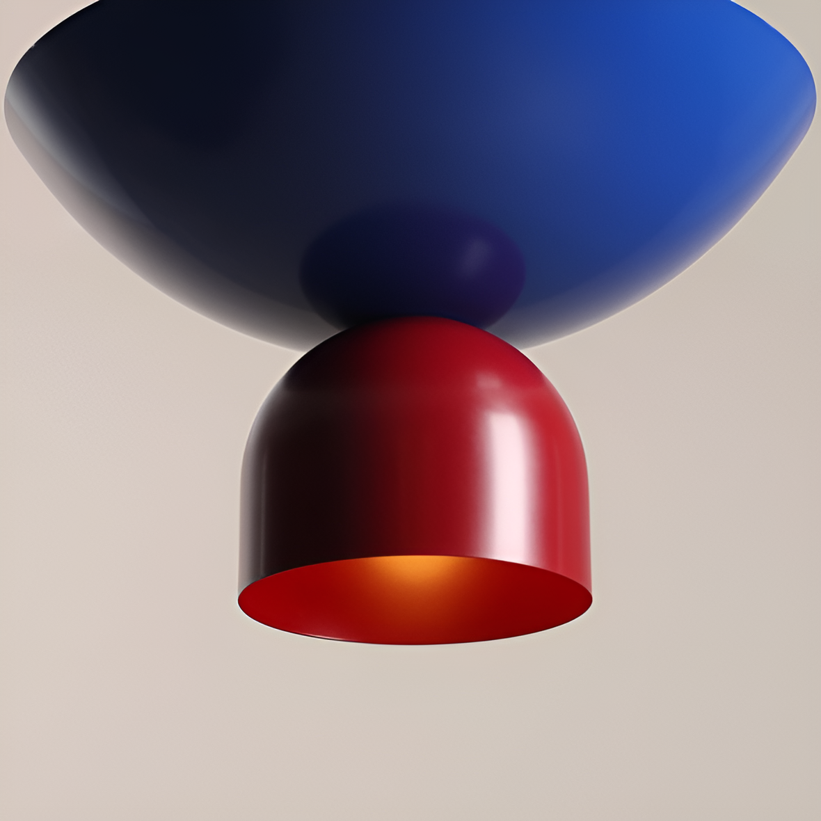 Lampa wisząca ILIA niebieski z czerwonym