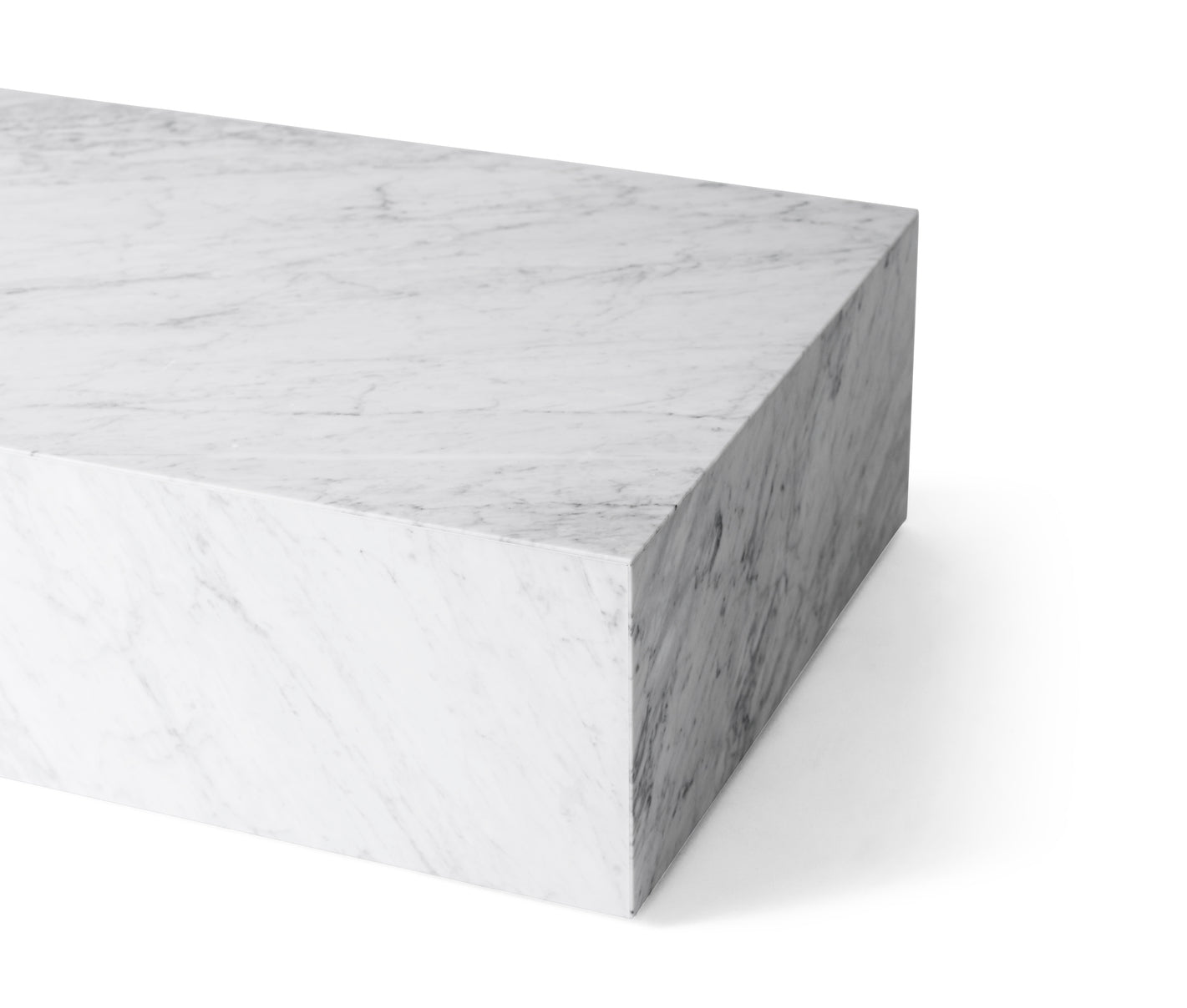 Stolik kawowy PLINTH biały marmur