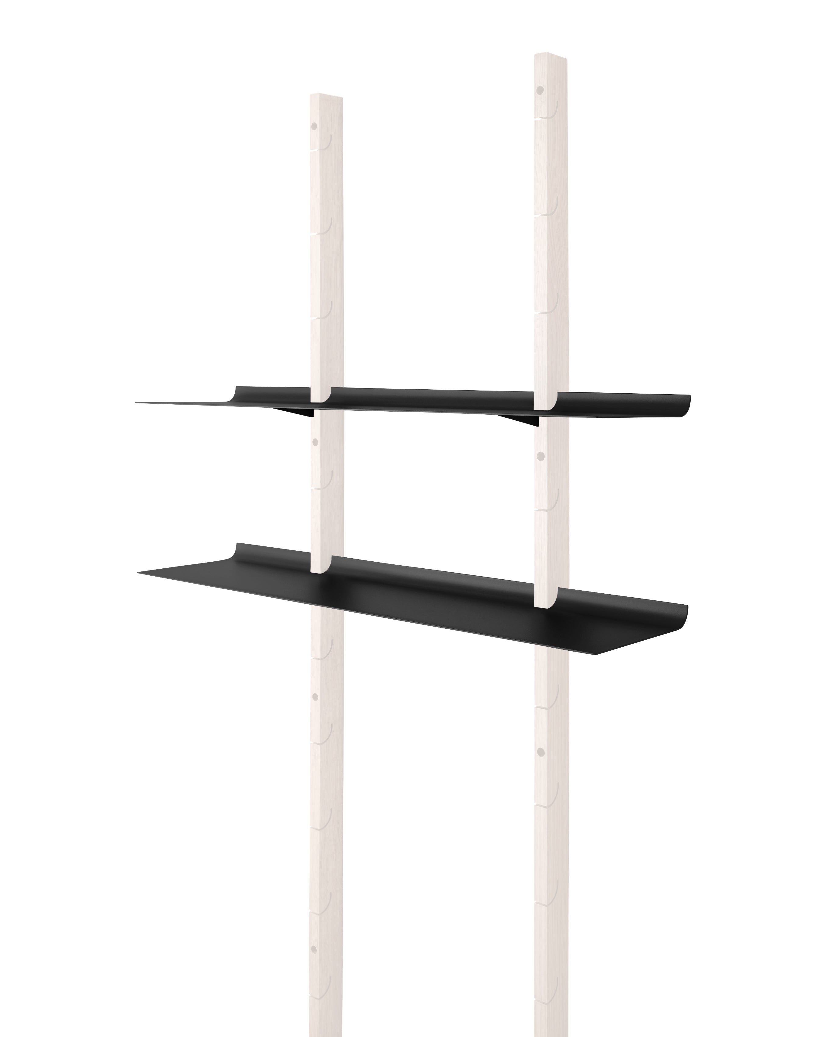 SMILE black wall shelf set