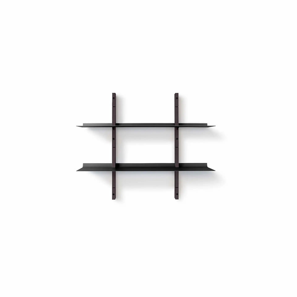 SMILE black wall shelf set