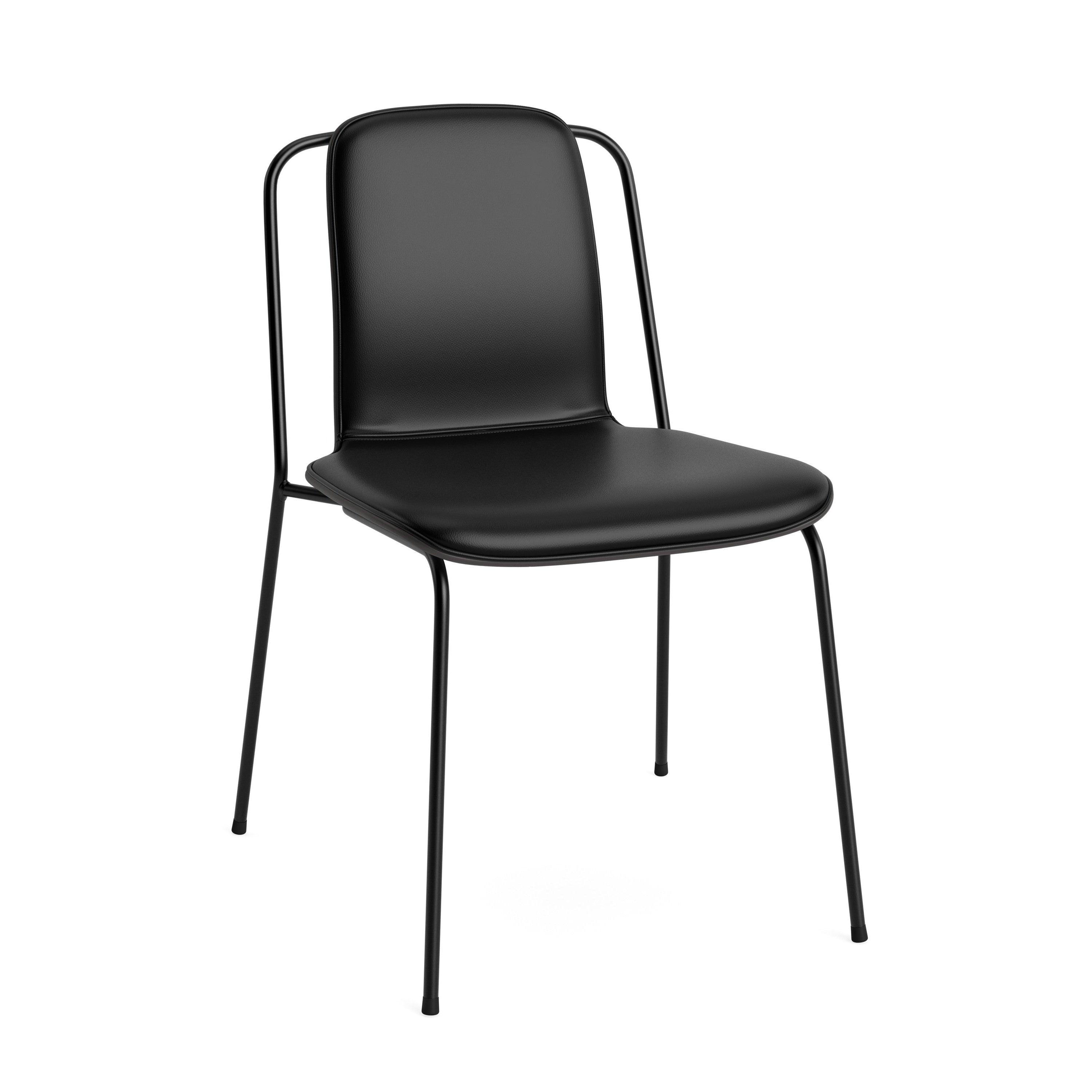 Chair Studio Upholstered front with black ash veneer and a black base