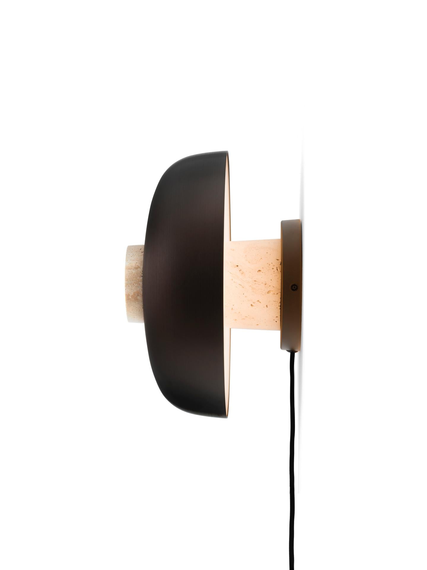 REVERSE wall lamp brown aluminum