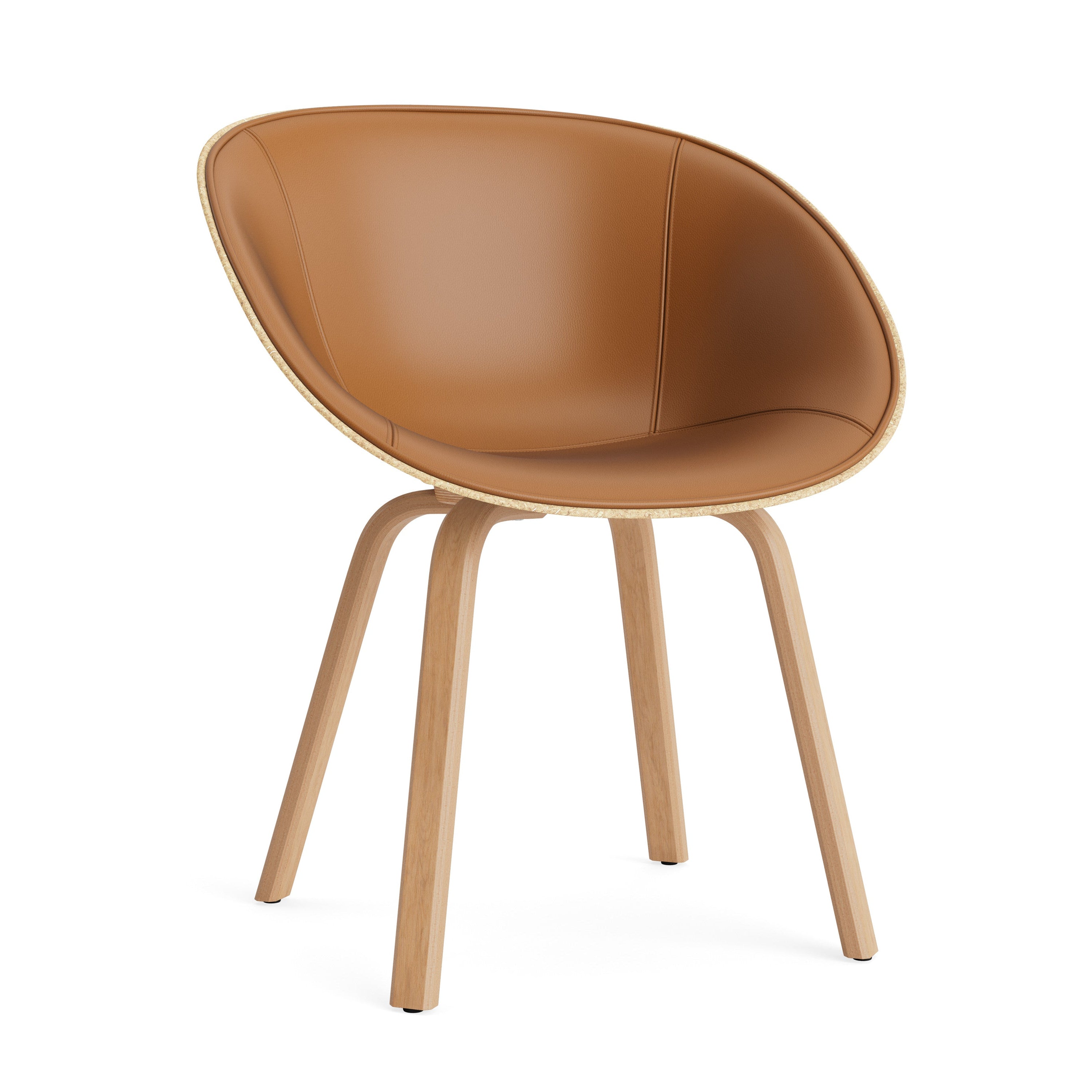 Upholstered chair Armchair beige with beech plywood